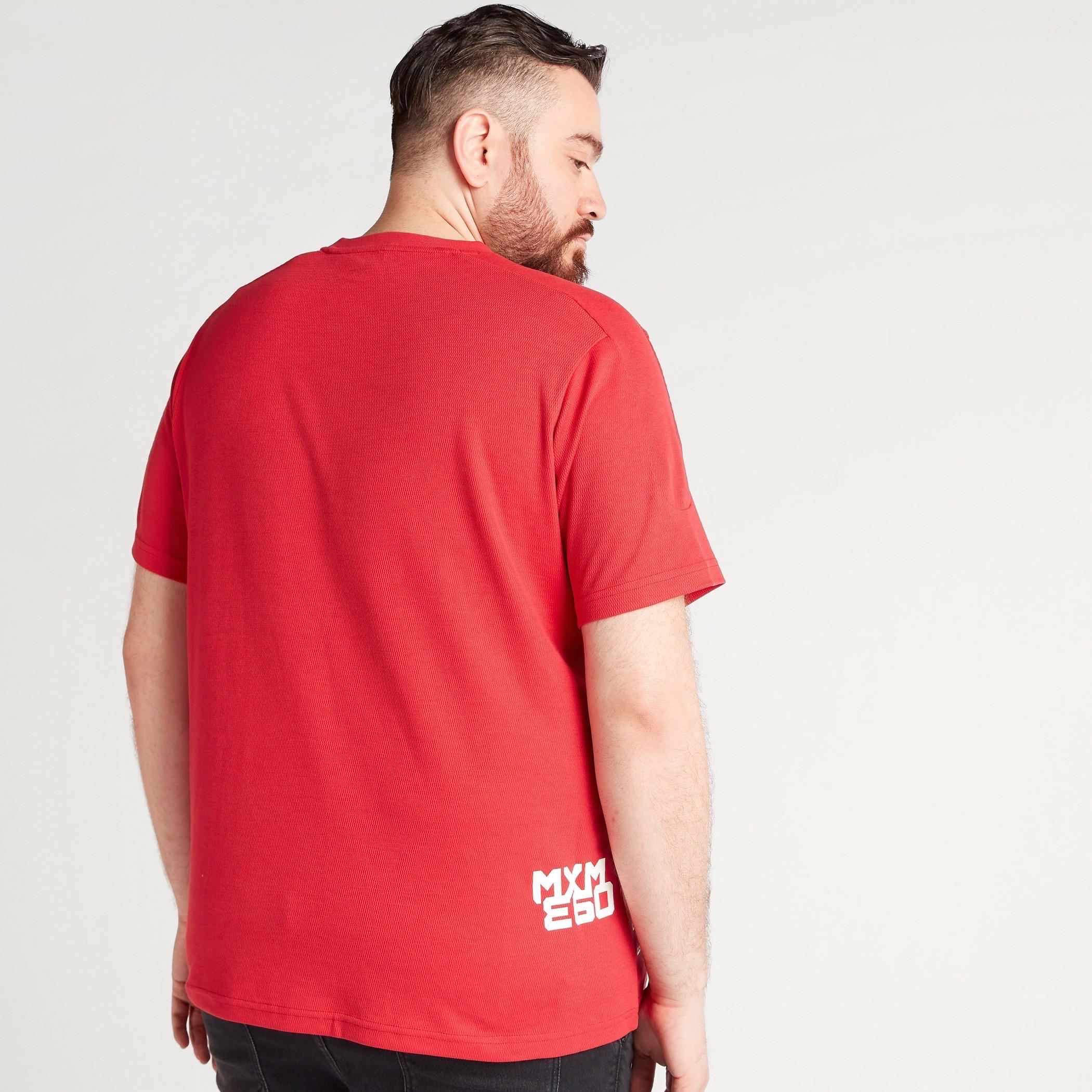 Printed Crew Neck T-shirt with Short Sleeves-men-clothing-tshirtsandpolos-tshirts-image-4