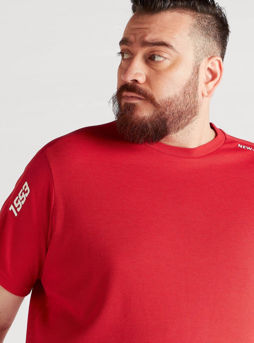 Printed Crew Neck T-shirt with Short Sleeves-men-clothing-tshirtsandpolos-tshirts-image-6