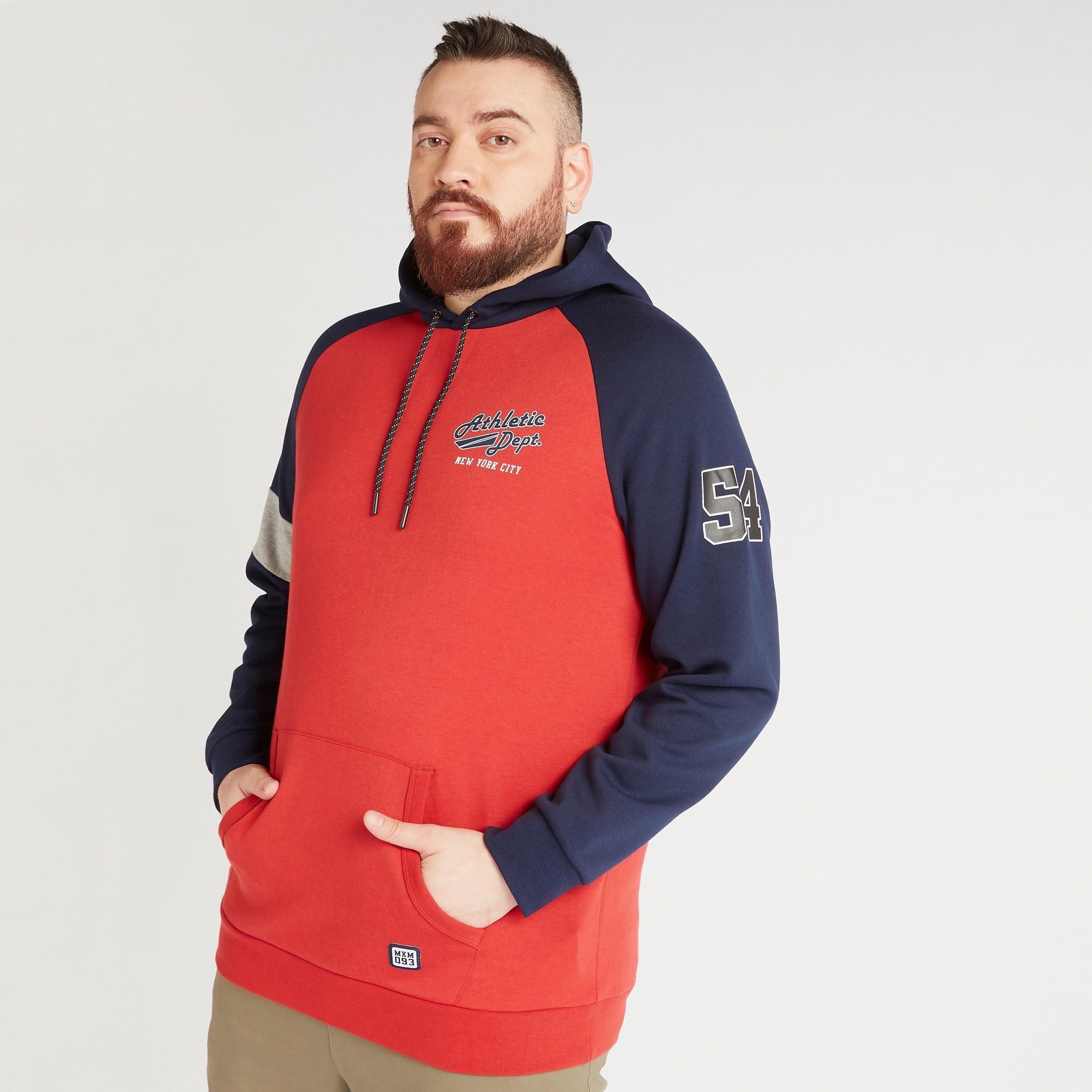 Solid Hooded Sweatshirt with Kangaroo Pocket-men-winterwear-hoodiesandsweatshirts-image-1