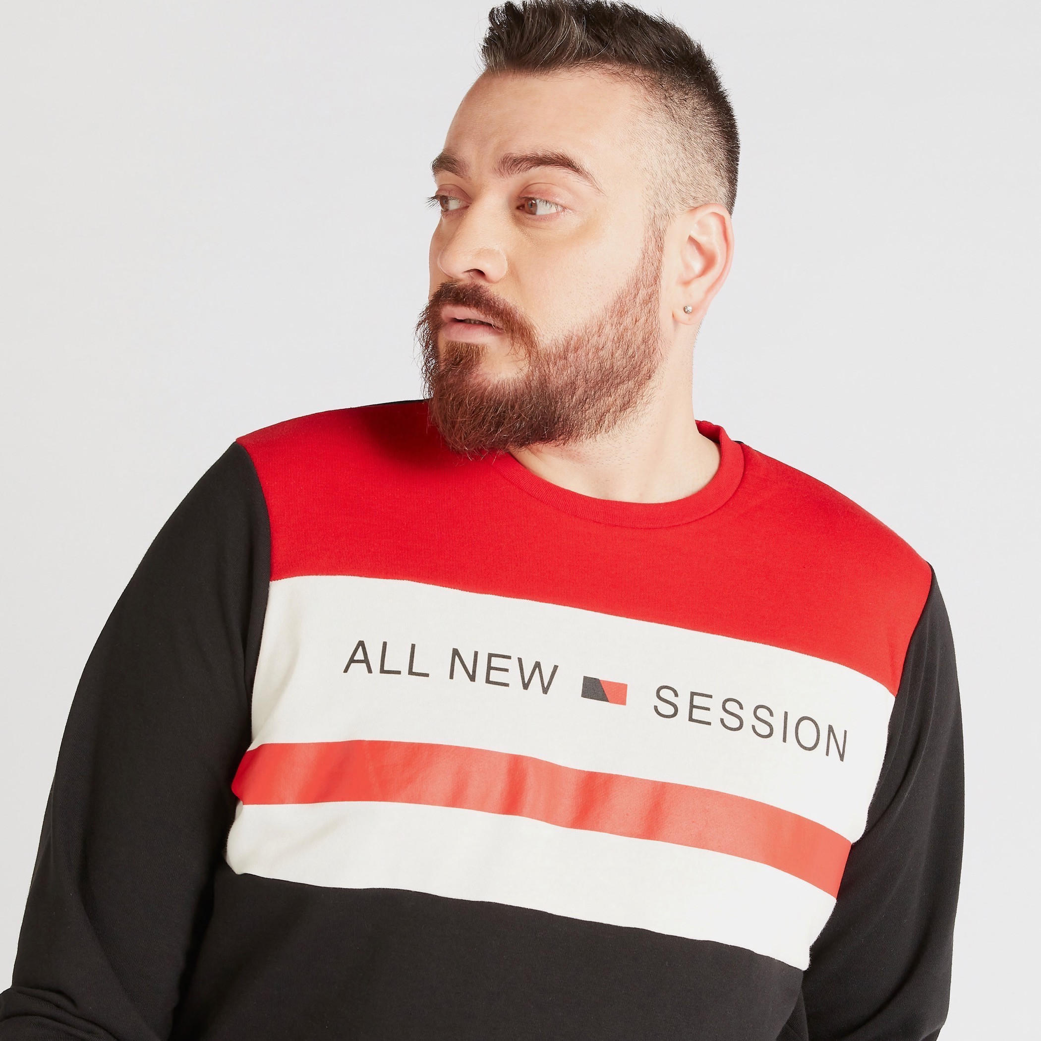 Printed Crew Neck Sweatshirt with Long Sleeves-men-winterwear-hoodiesandsweatshirts-image-3