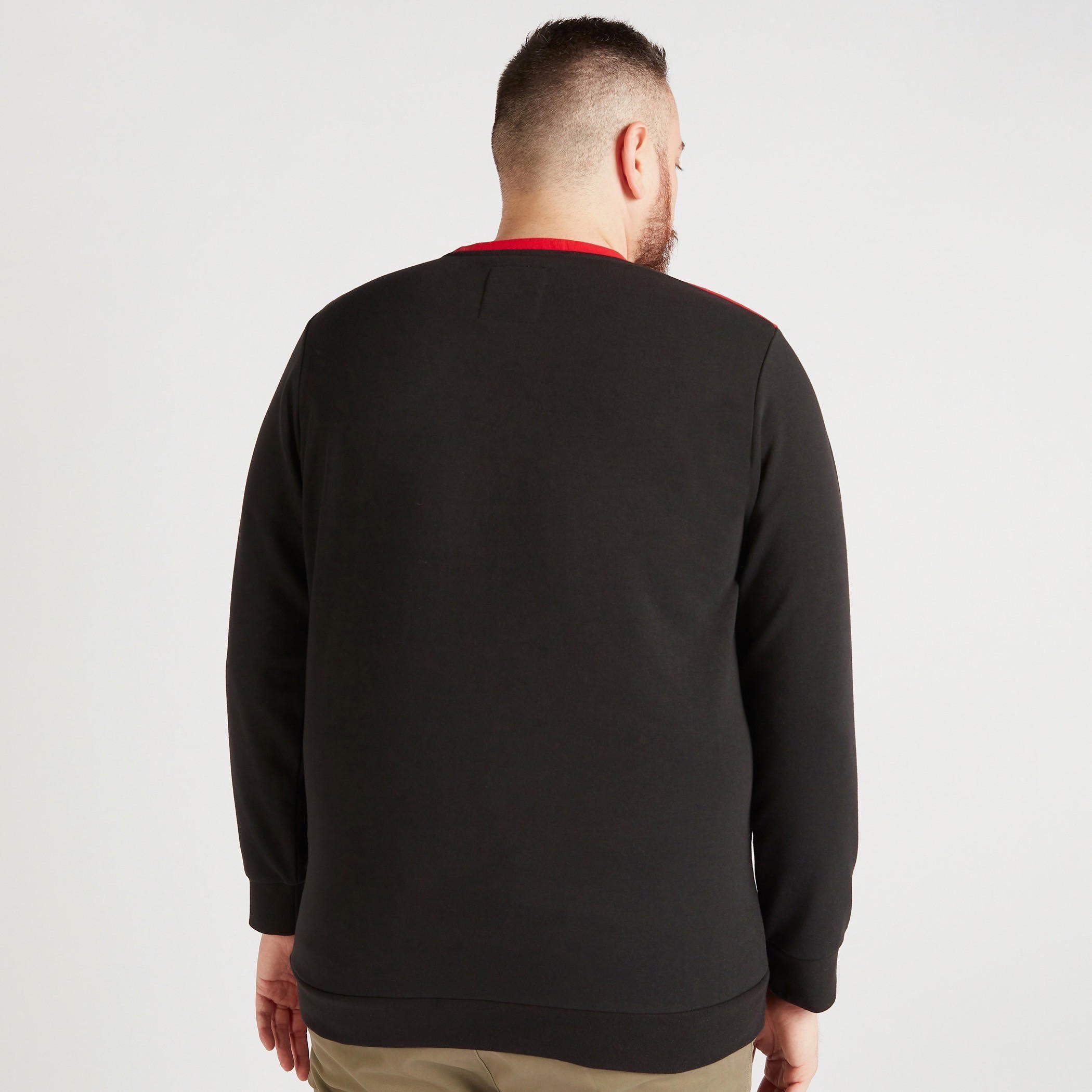 Printed Crew Neck Sweatshirt with Long Sleeves-men-winterwear-hoodiesandsweatshirts-image-4