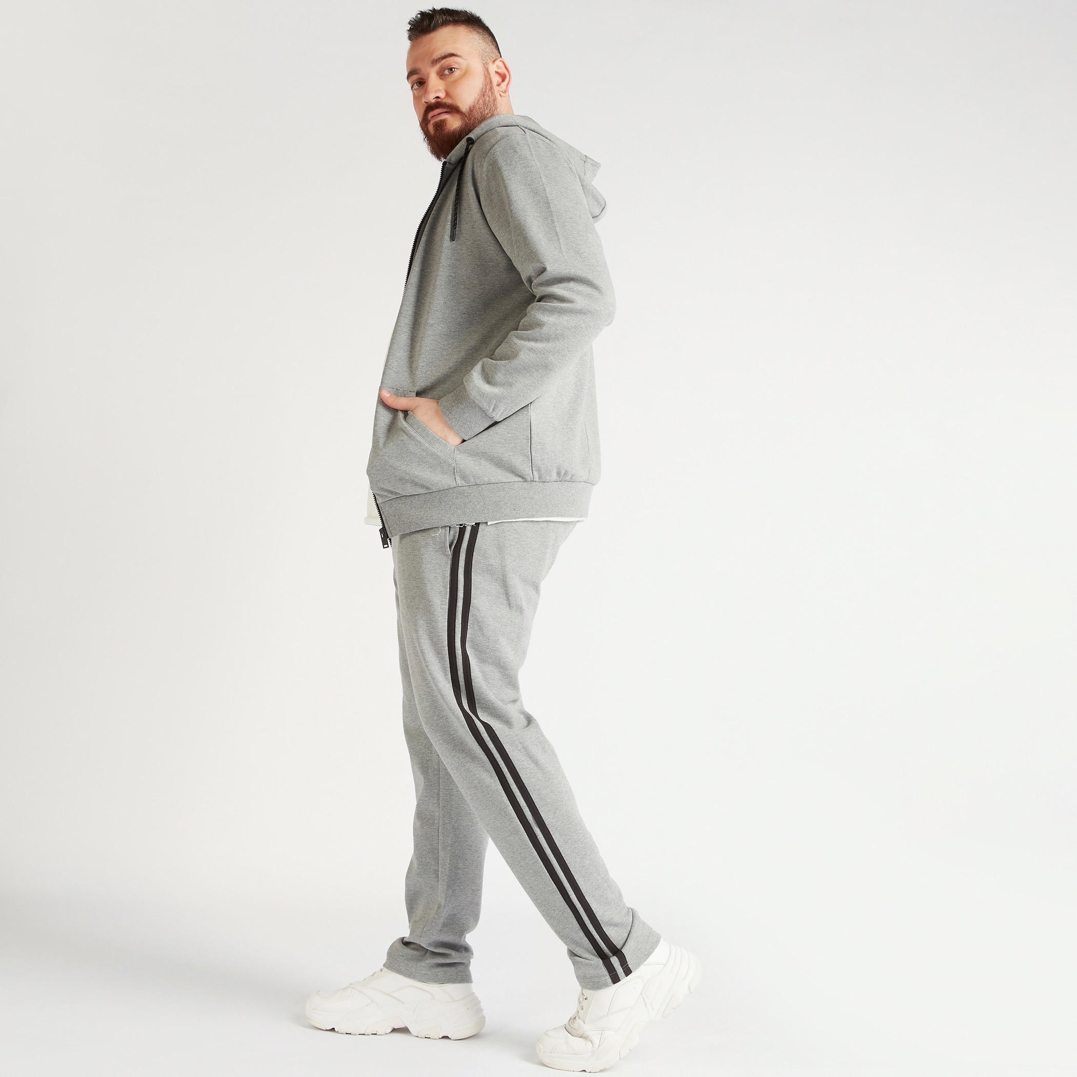 Solid Joggers with Drawstring Closure and Tape Detail-men-clothing-bottoms-joggers-image-2