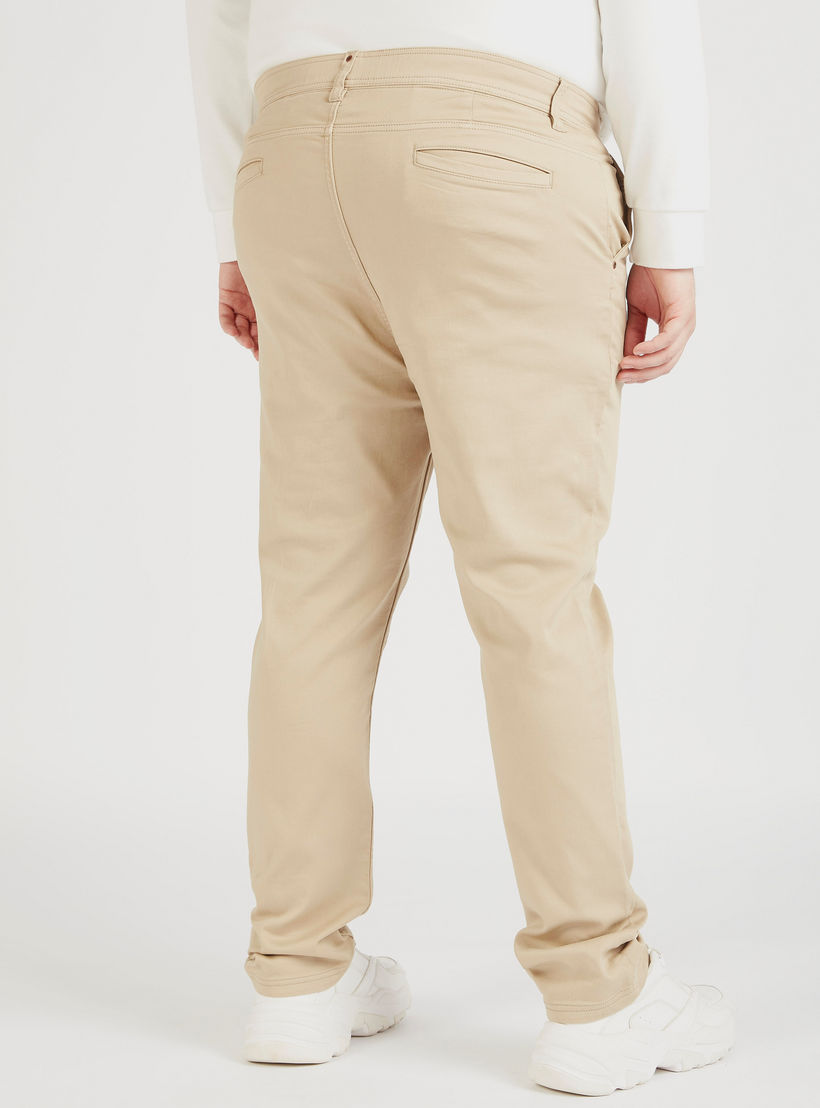 Solid Mid-Rise Chino Pants with Pockets and Button Closure-men-clothing-bottoms-trousersandchinos-trousers-image-4