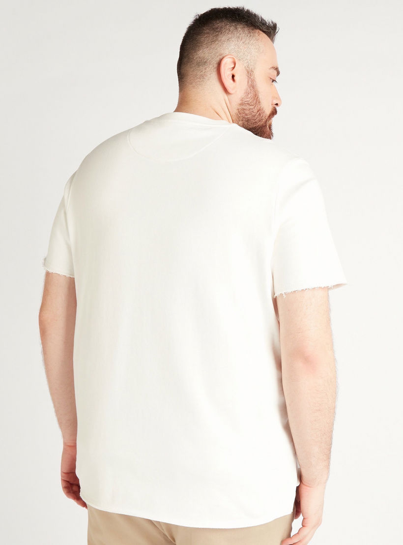 Solid Crew Neck T-shirt with Short Sleeves-men-clothing-tshirtsandpolos-tshirts-image-4