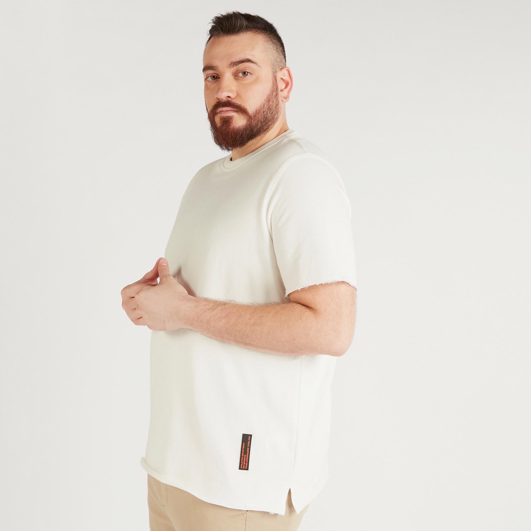 Solid Crew Neck T-shirt with Short Sleeves-men-clothing-tshirtsandpolos-tshirts-image-5