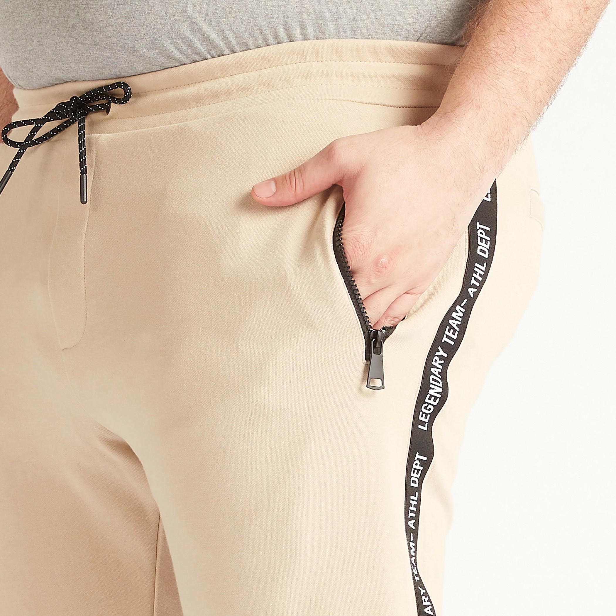 Solid Mid-Rise Joggers with Drawstring Closure and Pockets-men-clothing-bottoms-joggers-image-3