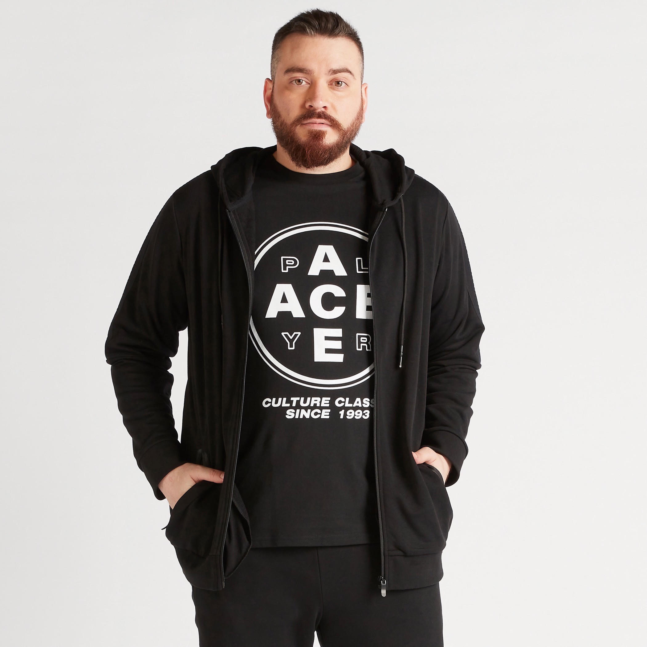 Solid Hooded Jacket with Zip Closure and Pockets-men-winterwear-hoodiesandsweatshirts-image-1