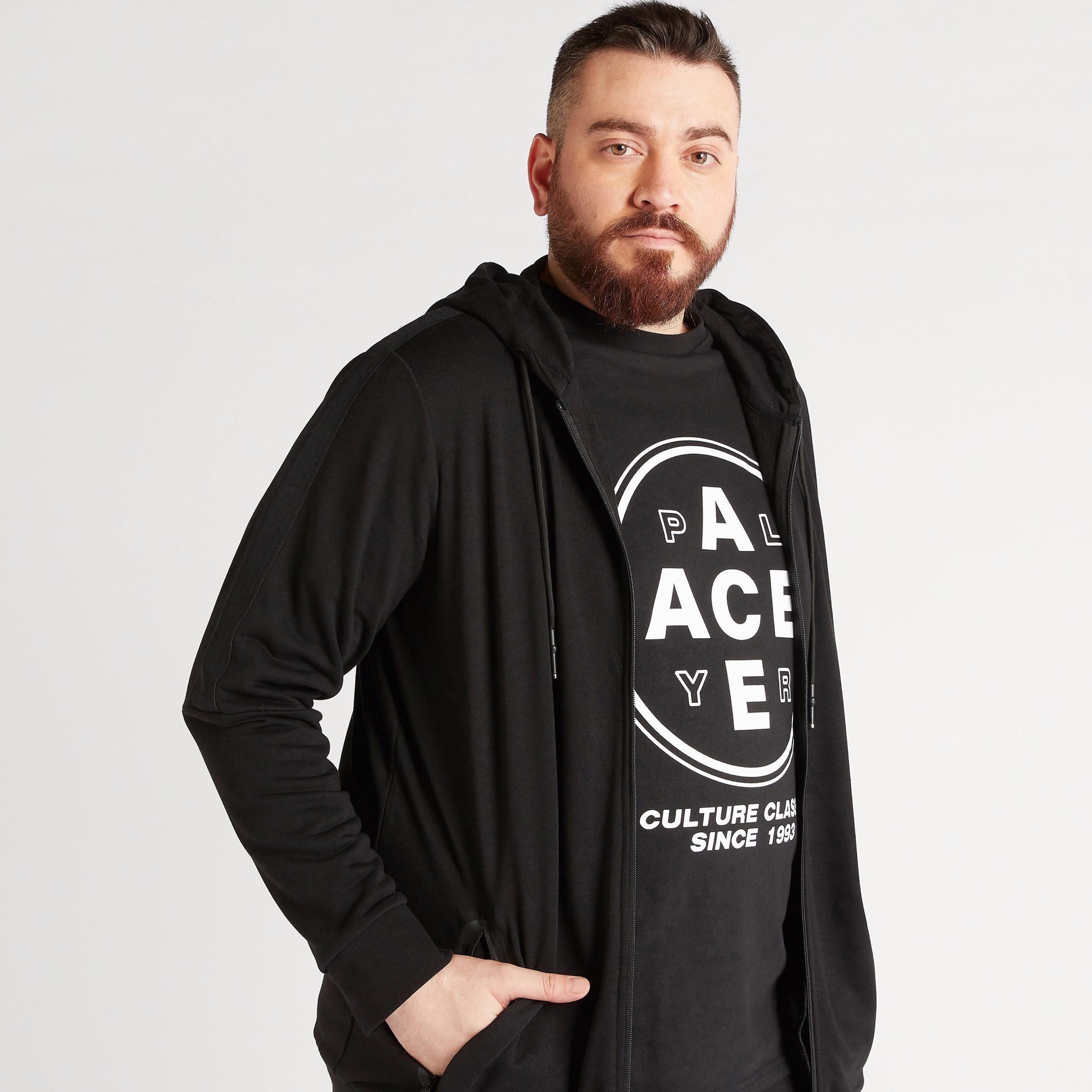 Solid Hooded Jacket with Zip Closure and Pockets-men-winterwear-hoodiesandsweatshirts-image-5