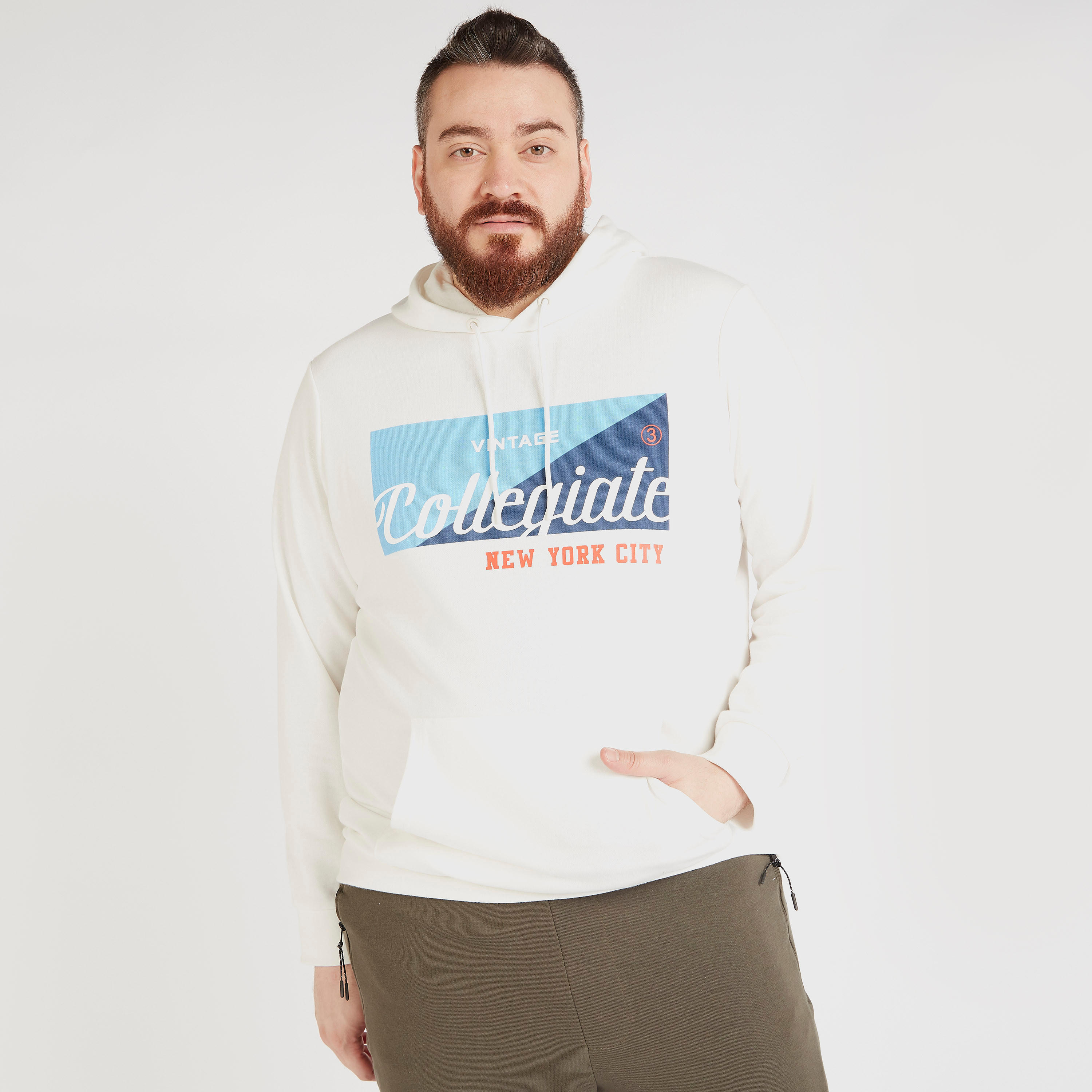 Printed Hooded Neck Sweatshirt with Long Sleeves-men-winterwear-hoodiesandsweatshirts-image-1