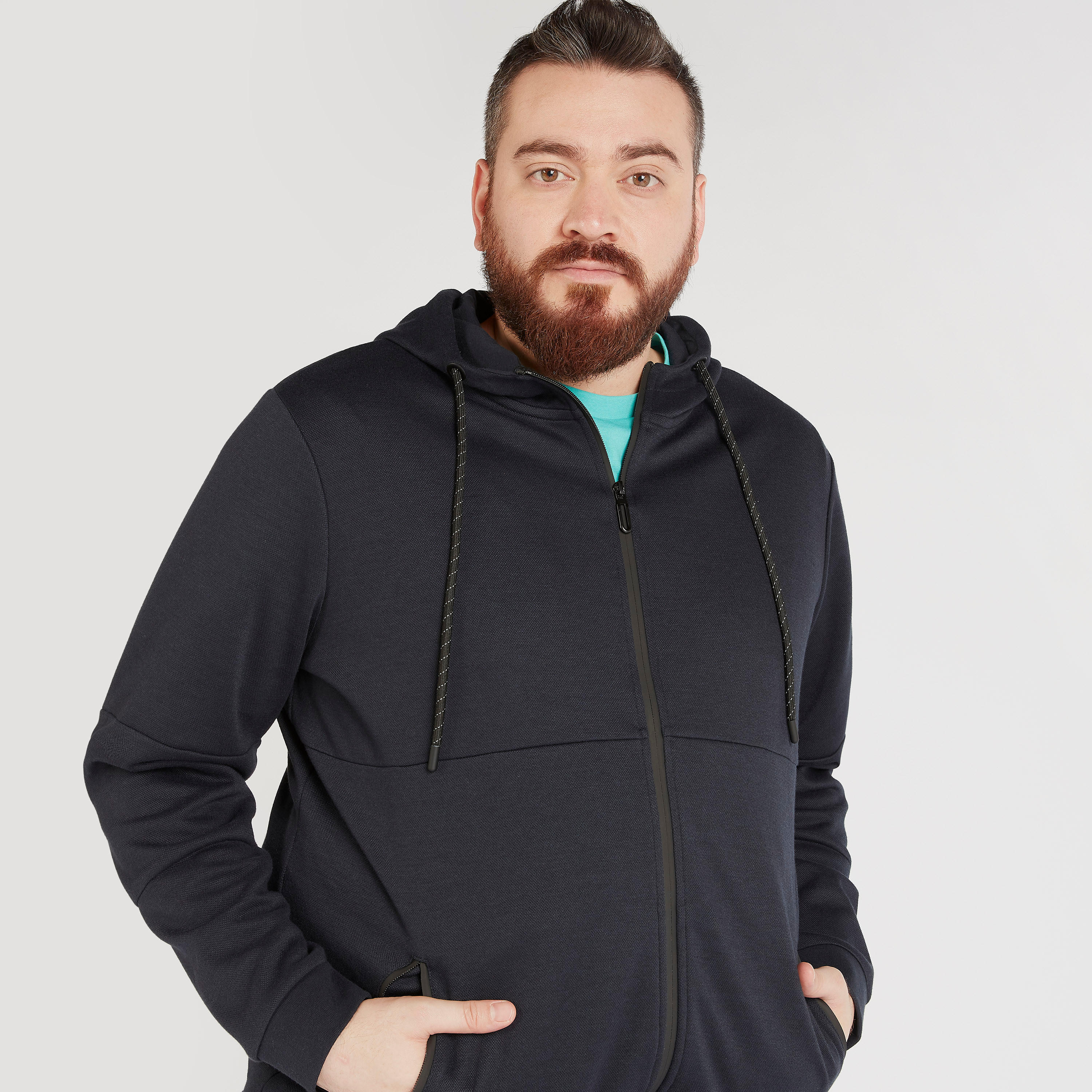 Solid Hooded Sweatshirt with Pockets and Zip Closure-men-winterwear-hoodiesandsweatshirts-image-3