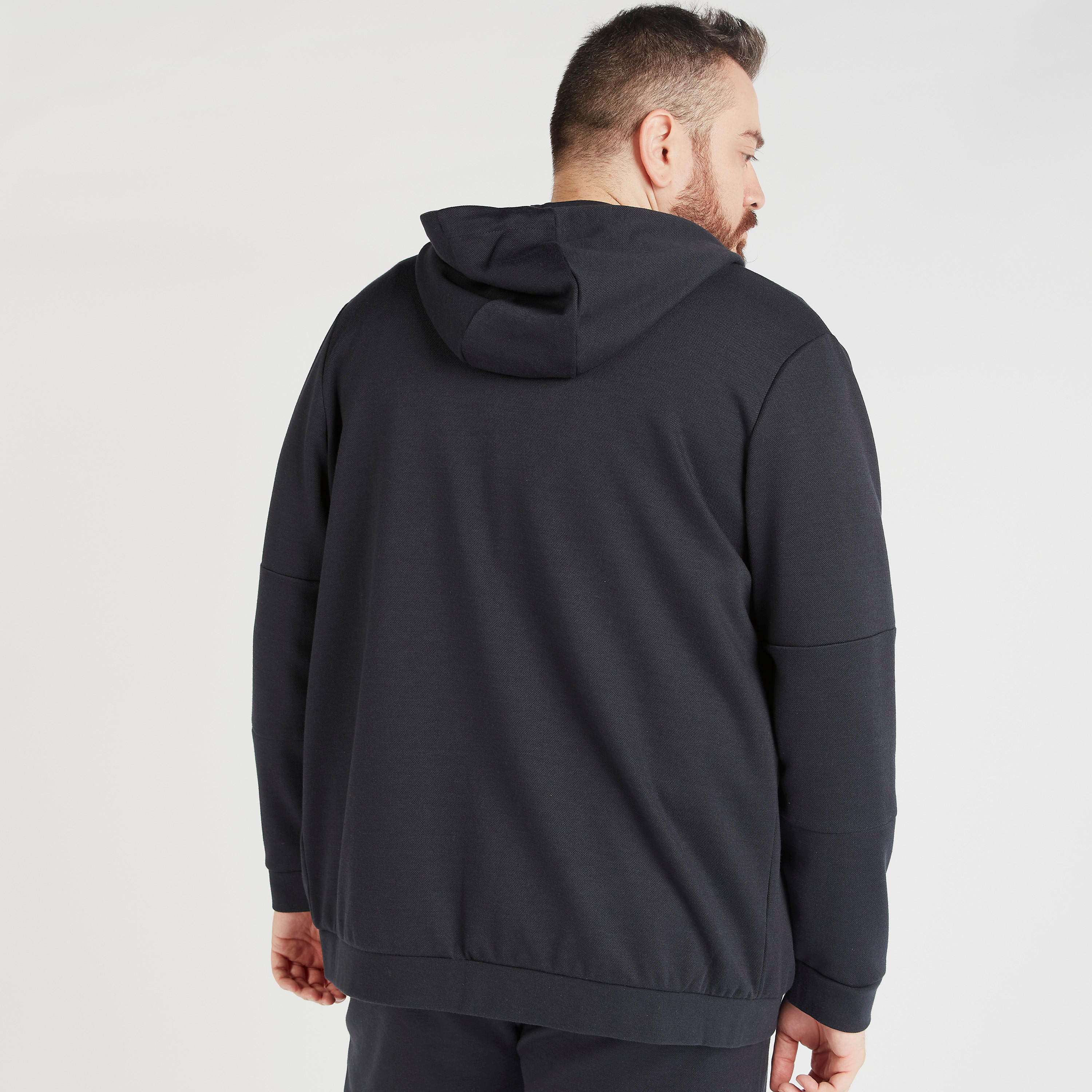 Solid Hooded Sweatshirt with Pockets and Zip Closure-men-winterwear-hoodiesandsweatshirts-image-4