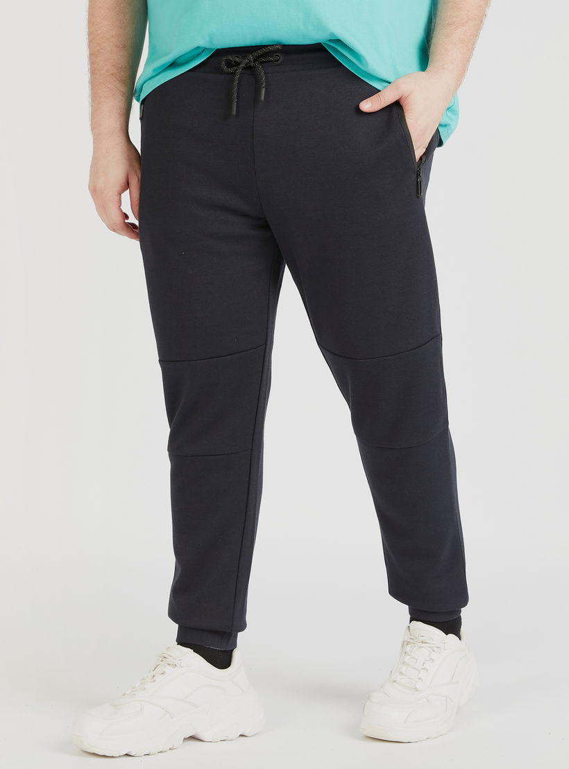 Solid Joggers with Drawstring Closure and Pockets-men-clothing-bottoms-joggers-image-1