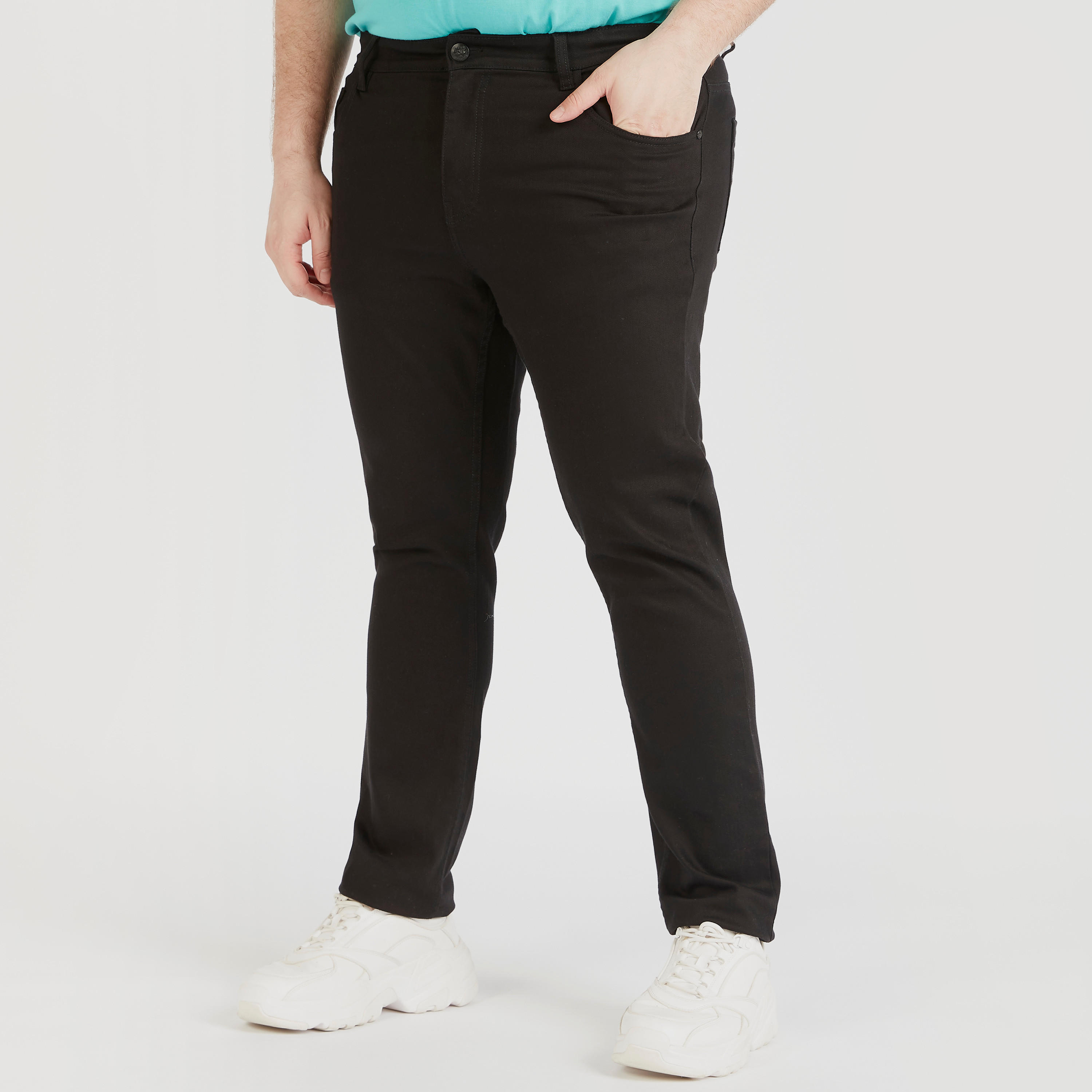 بنطلون جينز دينم سادة بجيوب وزر إغلاق-men-clothing-bottoms-jeans-image-5