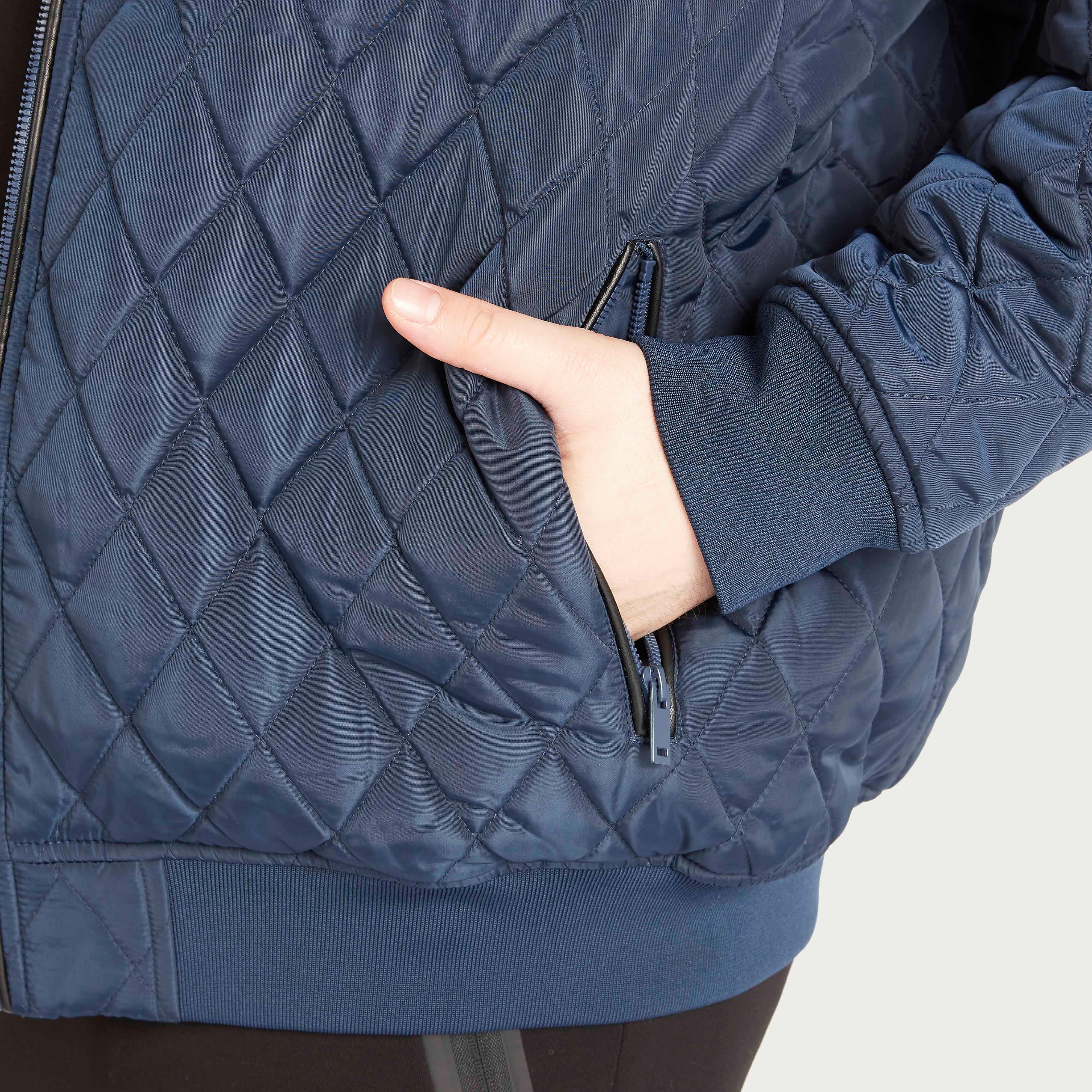 Quilted Zip Through Jacket with Long Sleeves and Pockets-men-clothing-jacketsandblazers-jackets-image-3