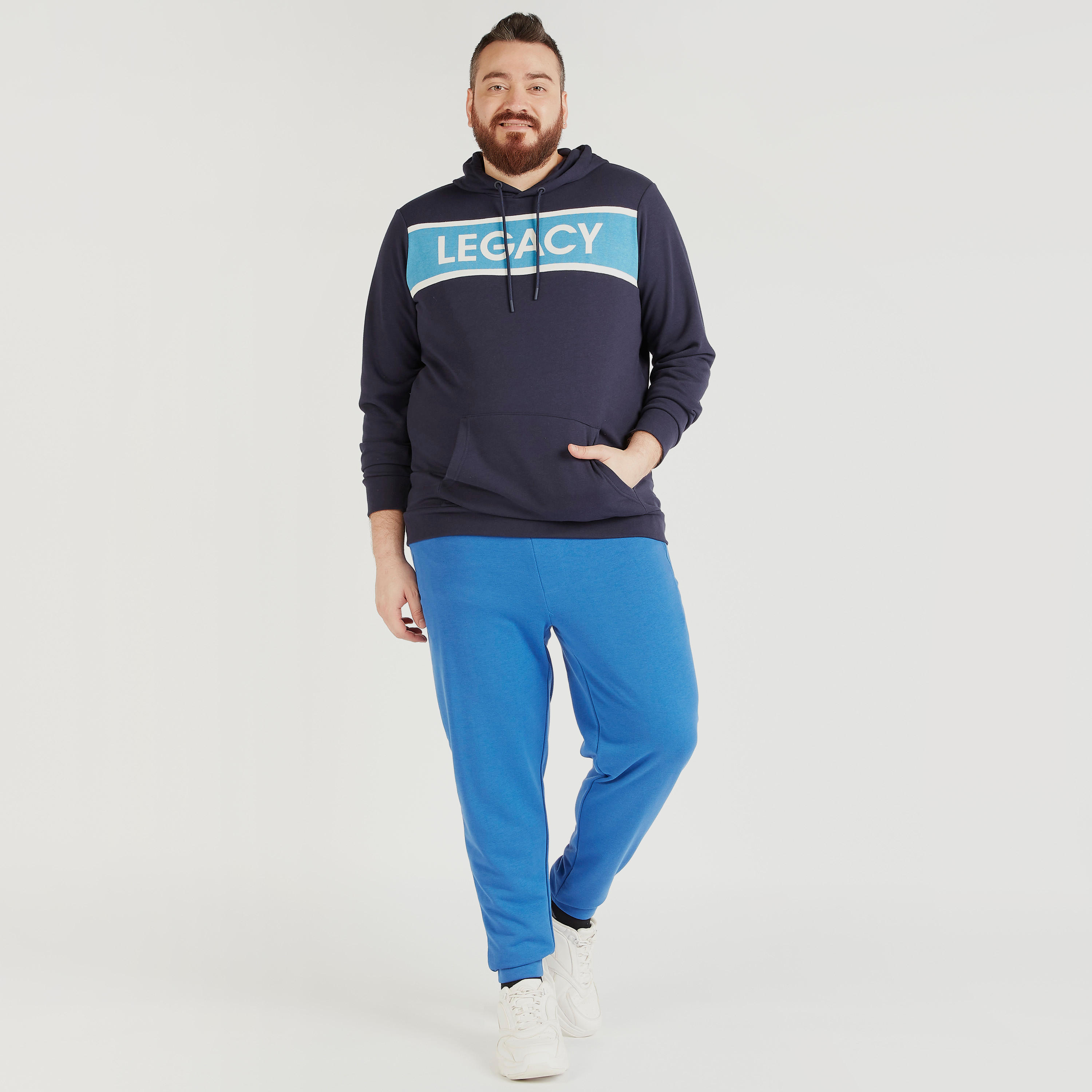 بنطلون رياضي سادة برباط إغلاق وجيوب-men-clothing-bottoms-joggers-image-3