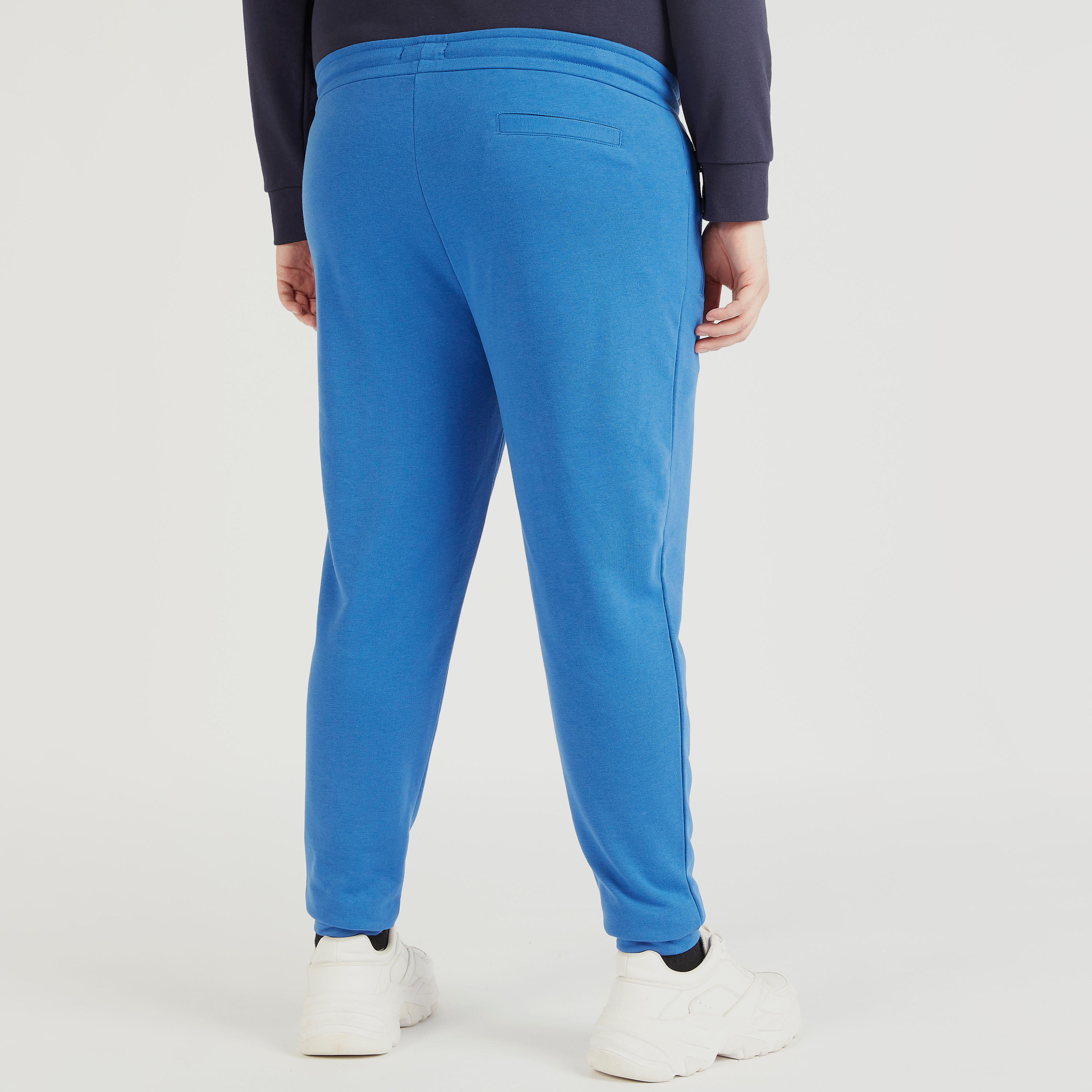 بنطلون رياضي سادة برباط إغلاق وجيوب-men-clothing-bottoms-joggers-image-1