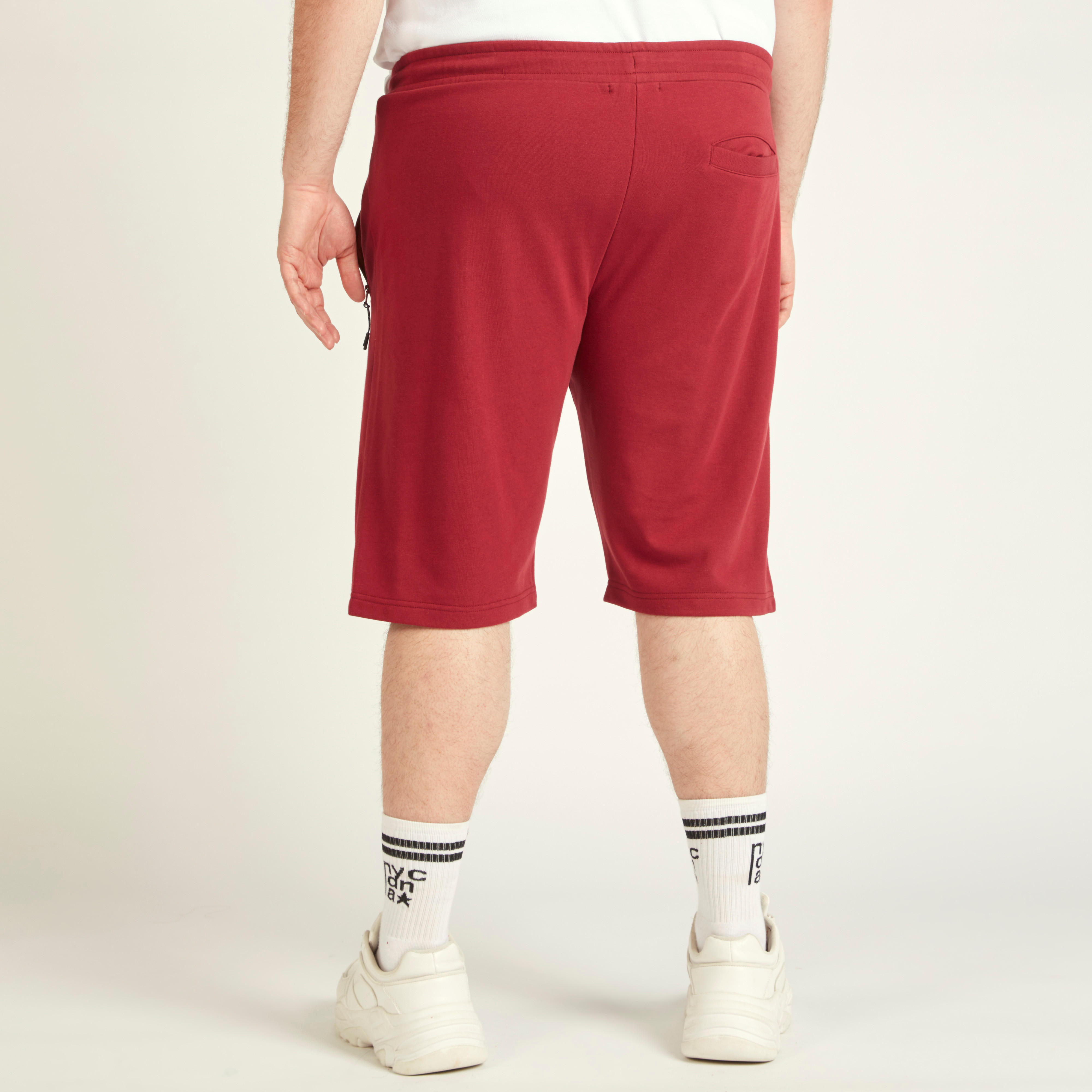 Solid Mid-Rise Shorts with Drawstring Closure and Pockets-men-clothing-bottoms-shorts-image-4