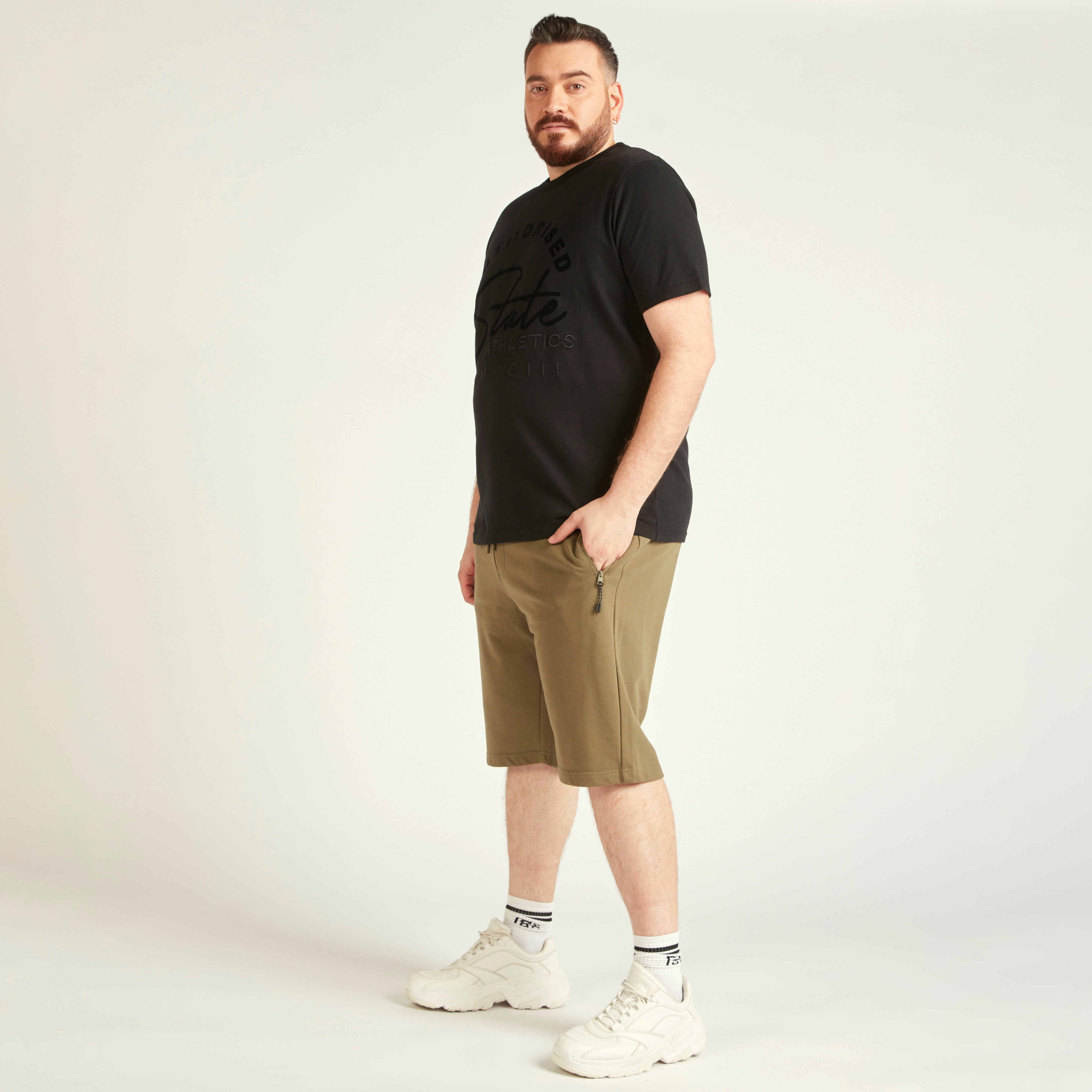 Solid Mid-Rise Shorts with Drawstring Closure and Pockets-men-clothing-bottoms-shorts-image-6