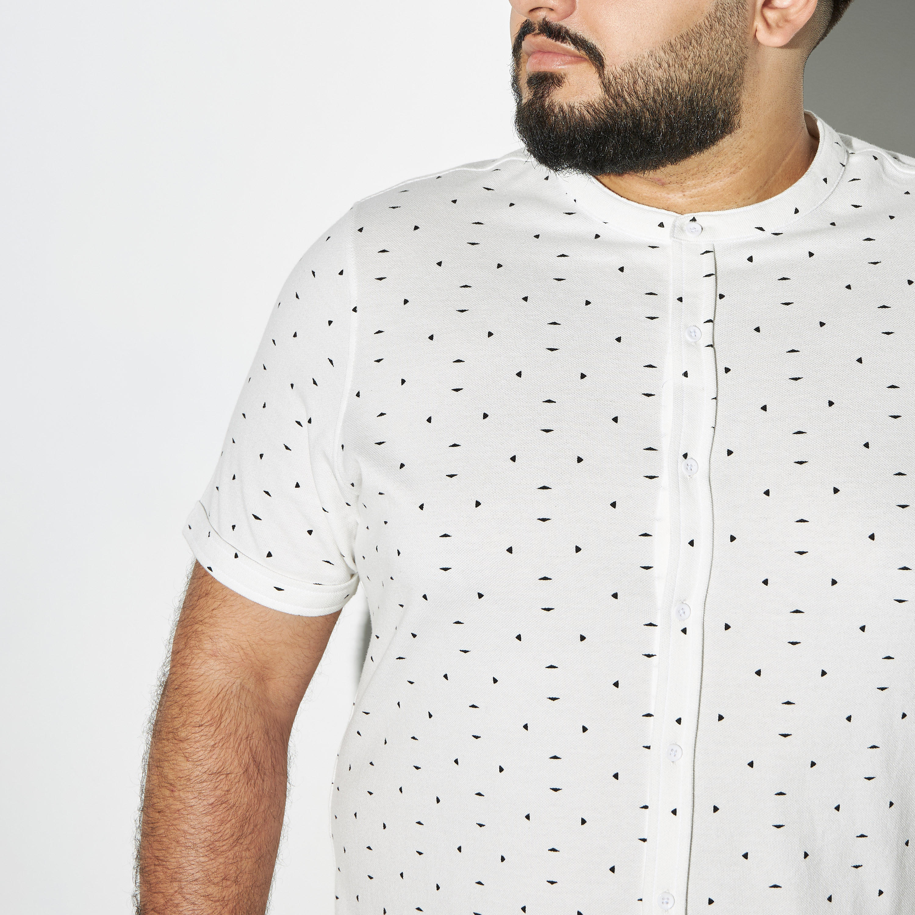 قميص مقاس كبير بياقة ماندارين وطبعات-men-clothing-shirts-image-4