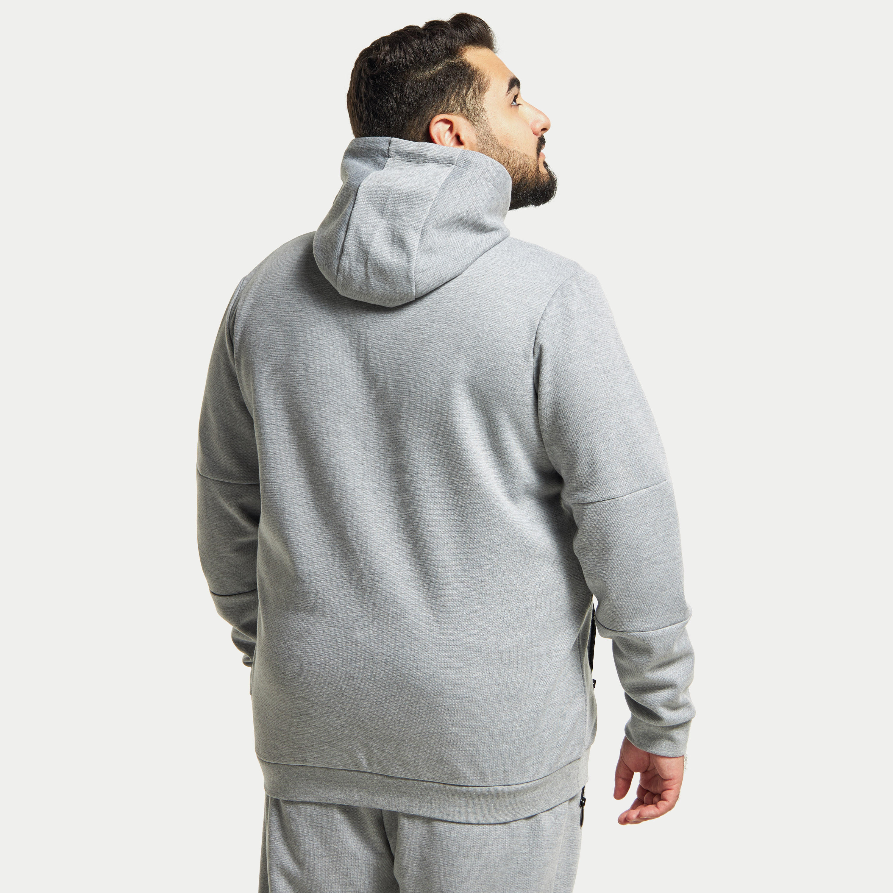 جاكيت بارز الملمس سادة مقاس كبير بقبعة وجيوب-men-clothing-jacketsandblazers-jackets-image-8