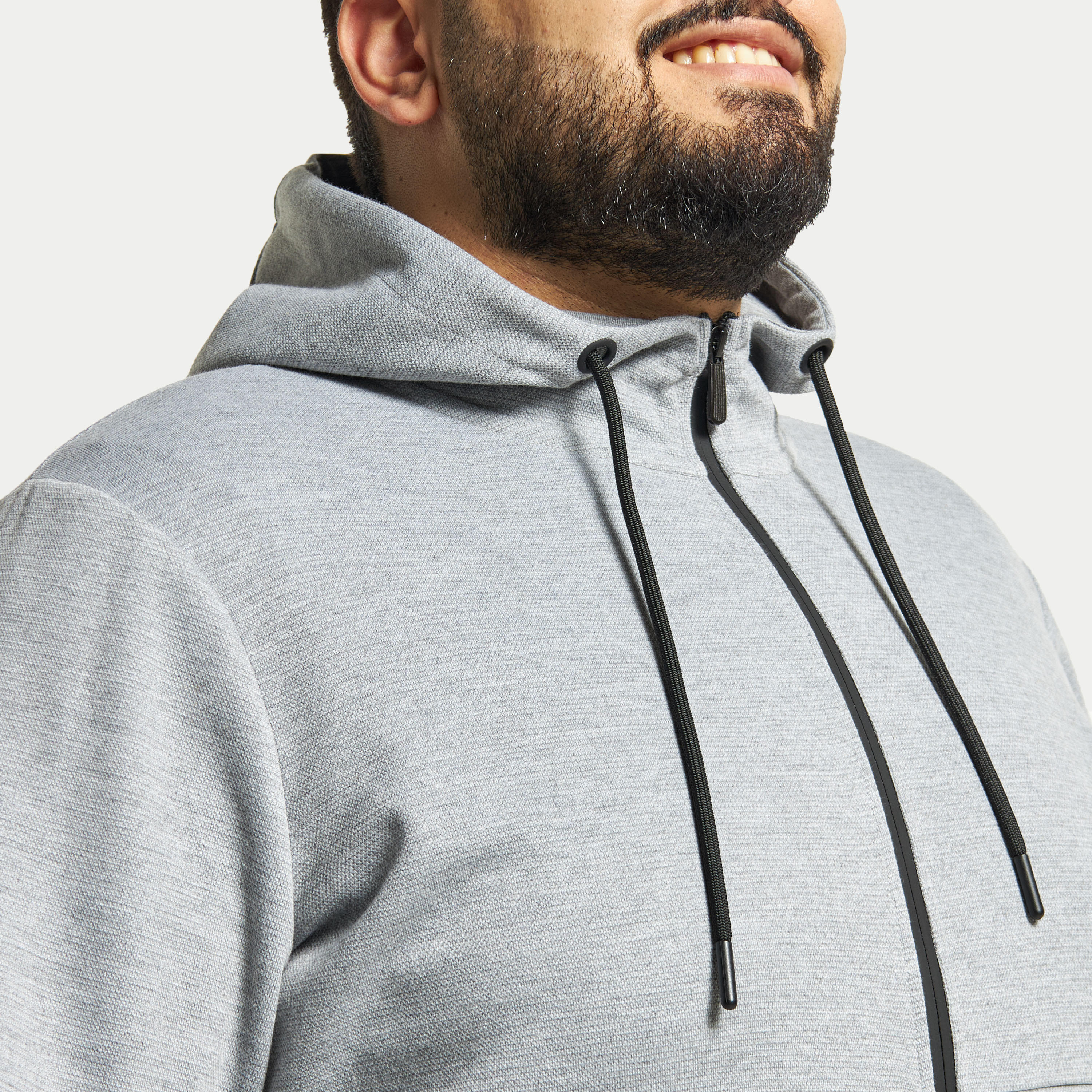 جاكيت بارز الملمس سادة مقاس كبير بقبعة وجيوب-men-clothing-jacketsandblazers-jackets-image-9