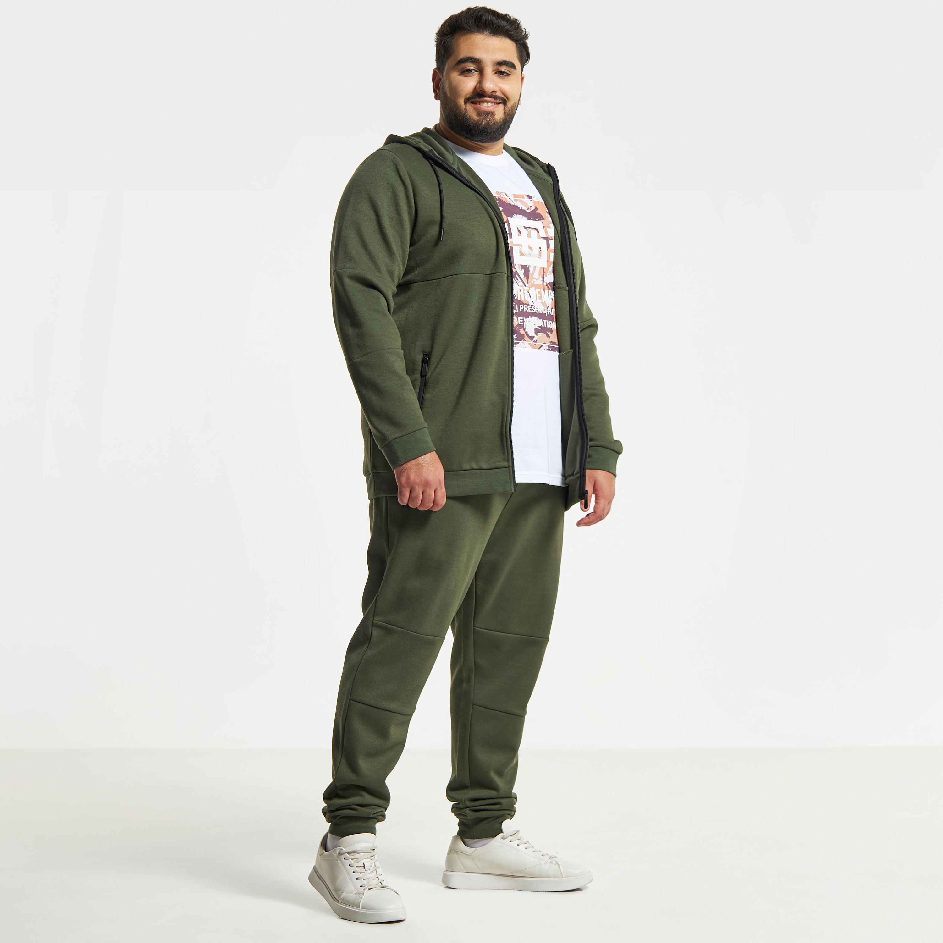 جاكيت بارز الملمس سادة مقاس كبير بقبعة وجيوب-men-clothing-jacketsandblazers-jackets-image-12