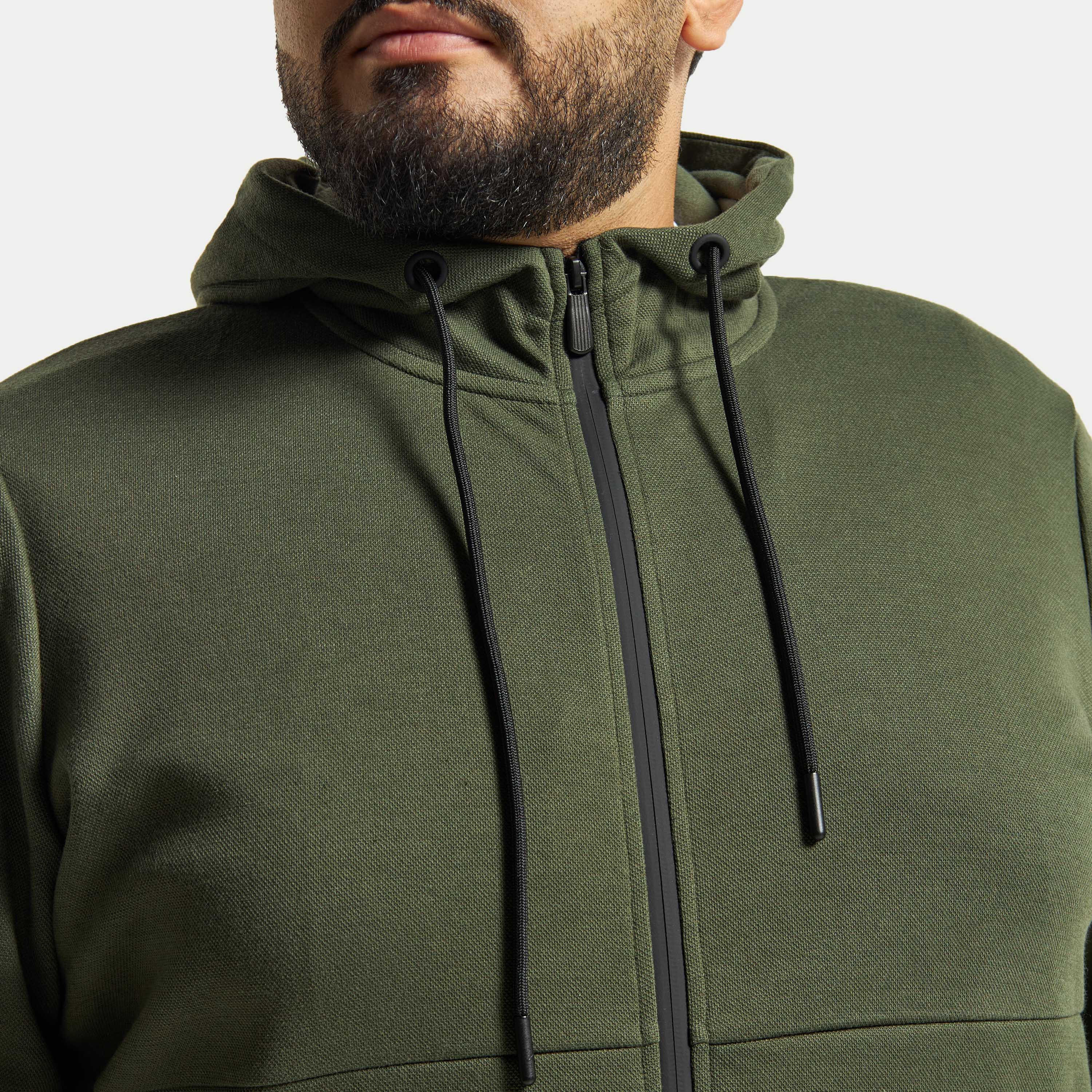 جاكيت بارز الملمس سادة مقاس كبير بقبعة وجيوب-men-clothing-jacketsandblazers-jackets-image-14