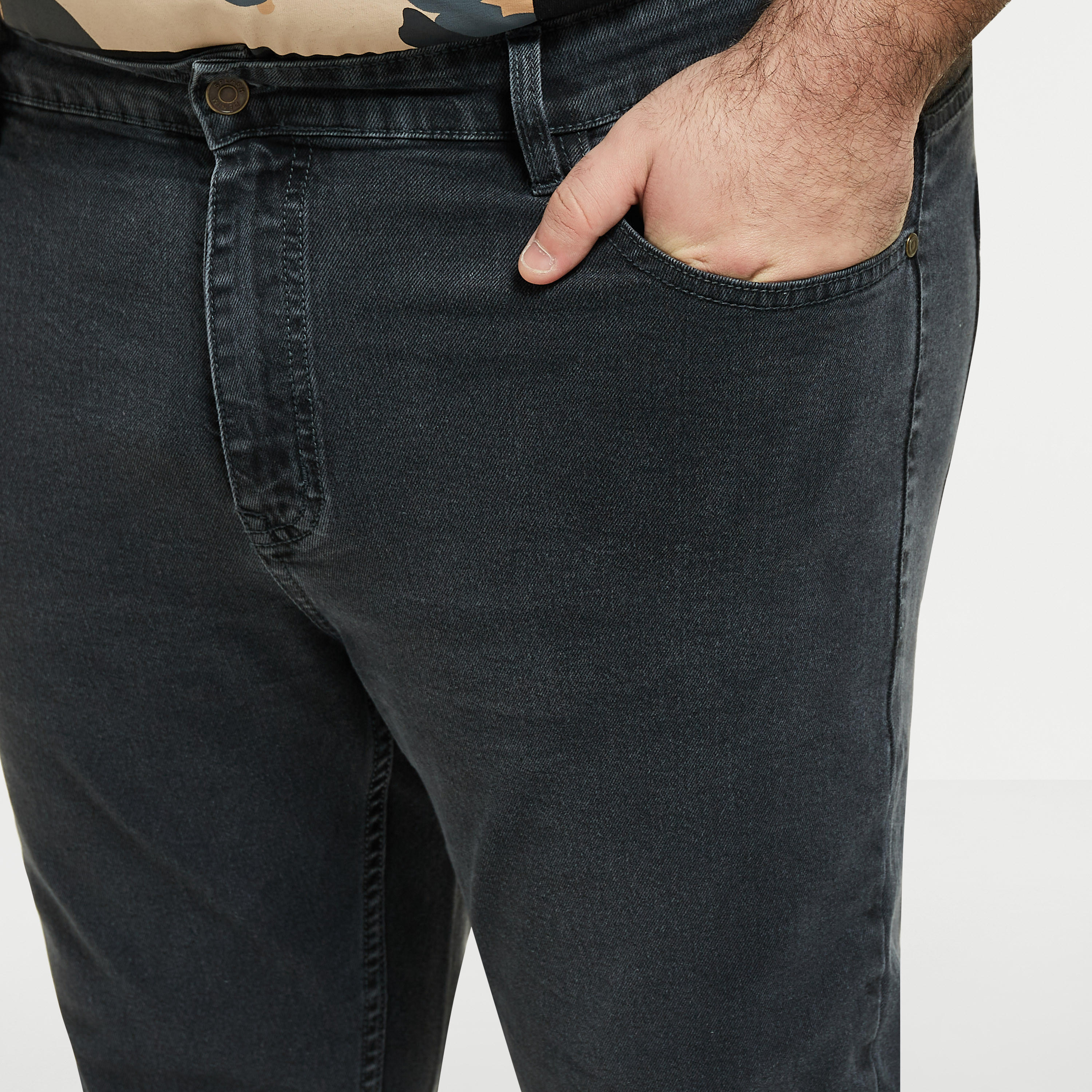 Plus Size Solid Regular Fit Jeans with Pockets-men-clothing-bottoms-jeans-image-4