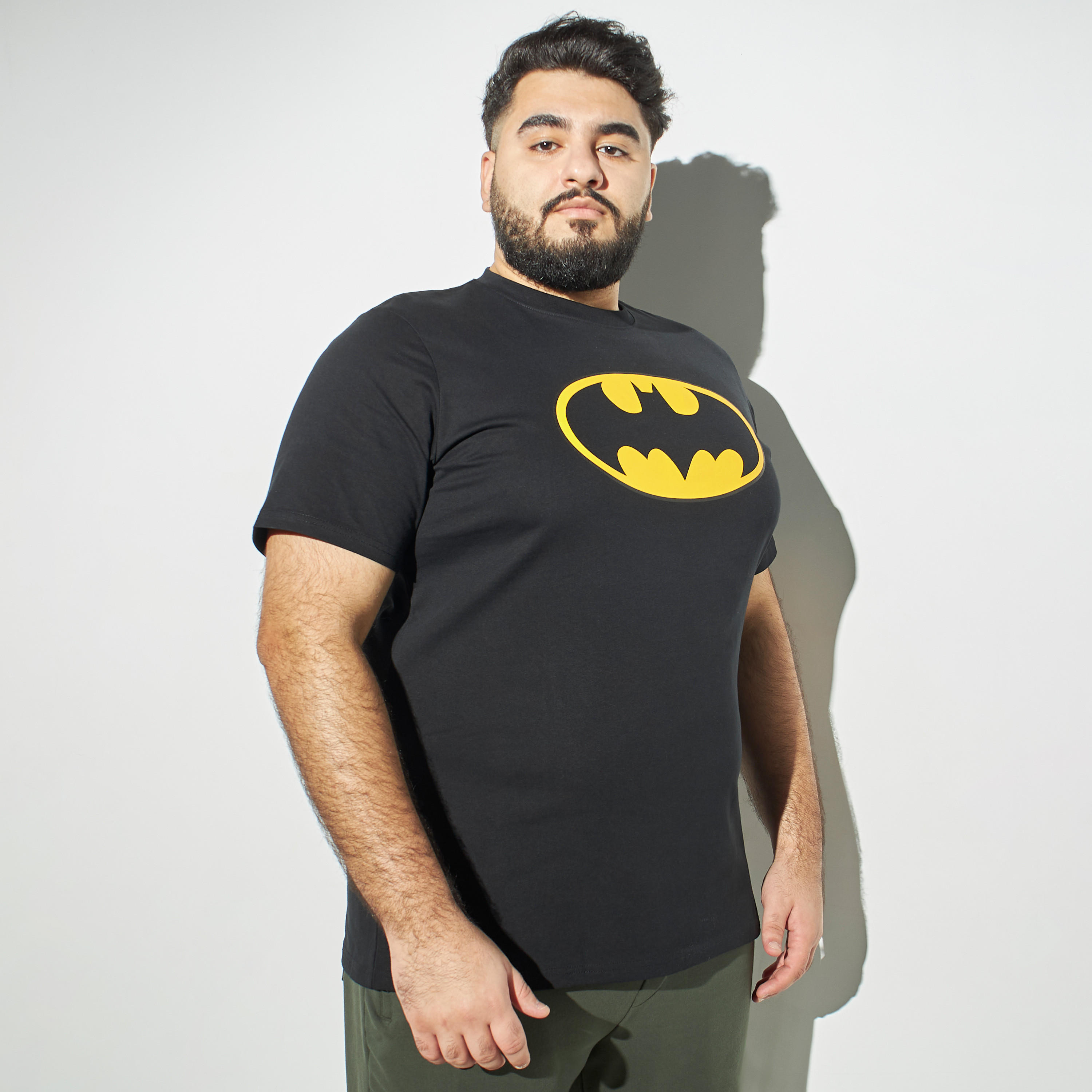 Plus Size Batman Print Crew Neck T-shirt-men-clothing-tshirtsandpolos-tshirts-image-1