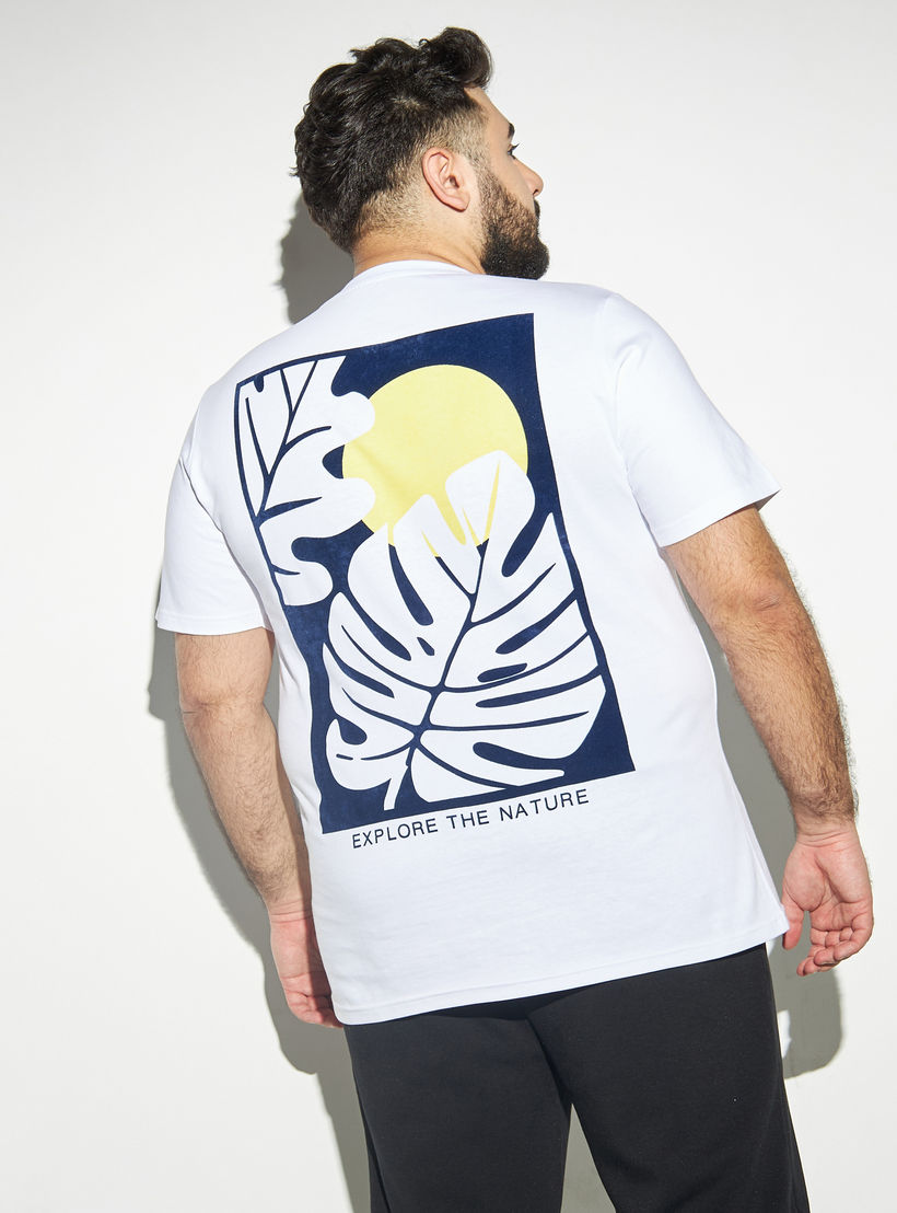 Plus Size Graphic Print Crew Neck T-shirt with Short Sleeves-men-clothing-tshirtsandpolos-tshirts-image-1