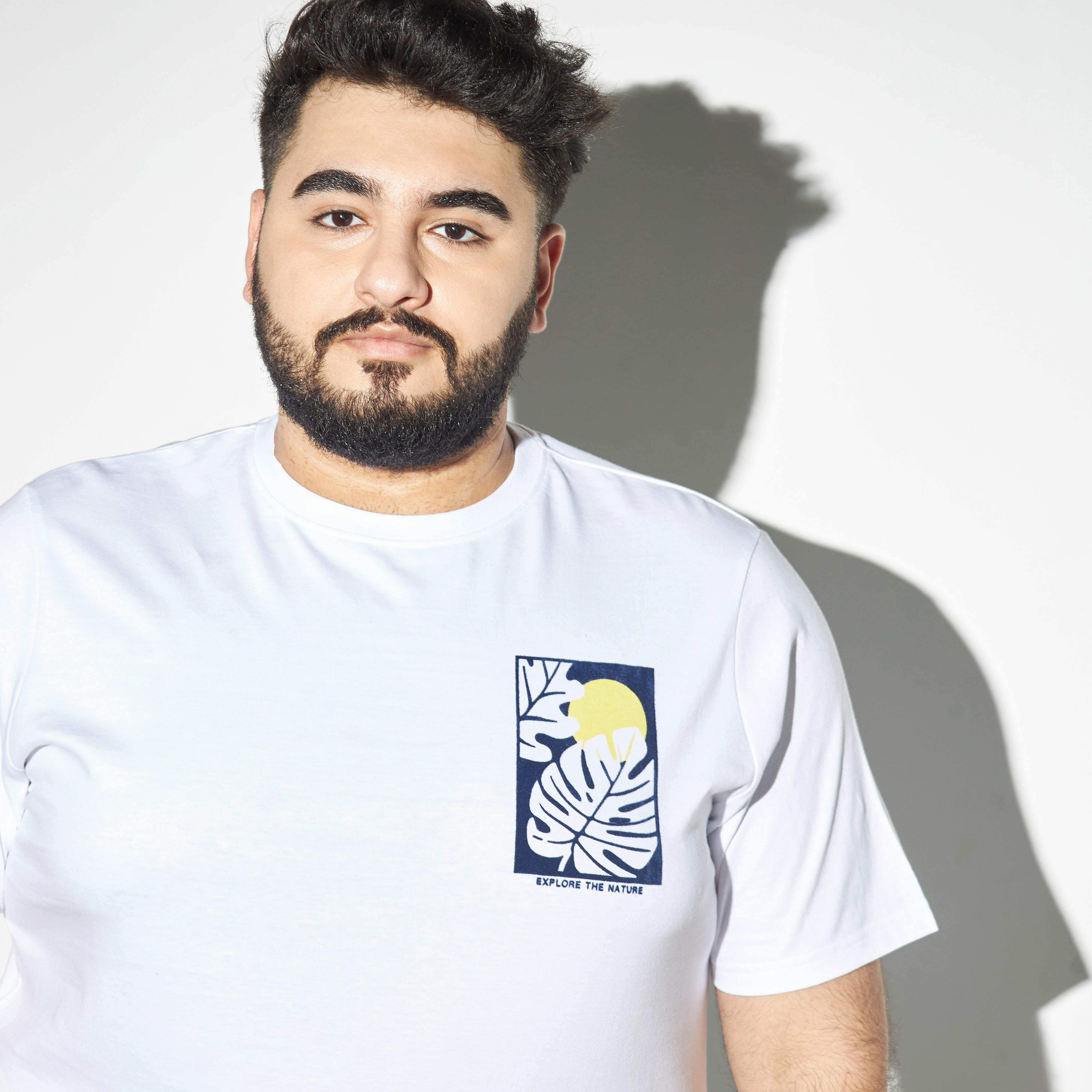 Plus Size Graphic Print Crew Neck T-shirt with Short Sleeves-men-clothing-tshirtsandpolos-tshirts-image-4