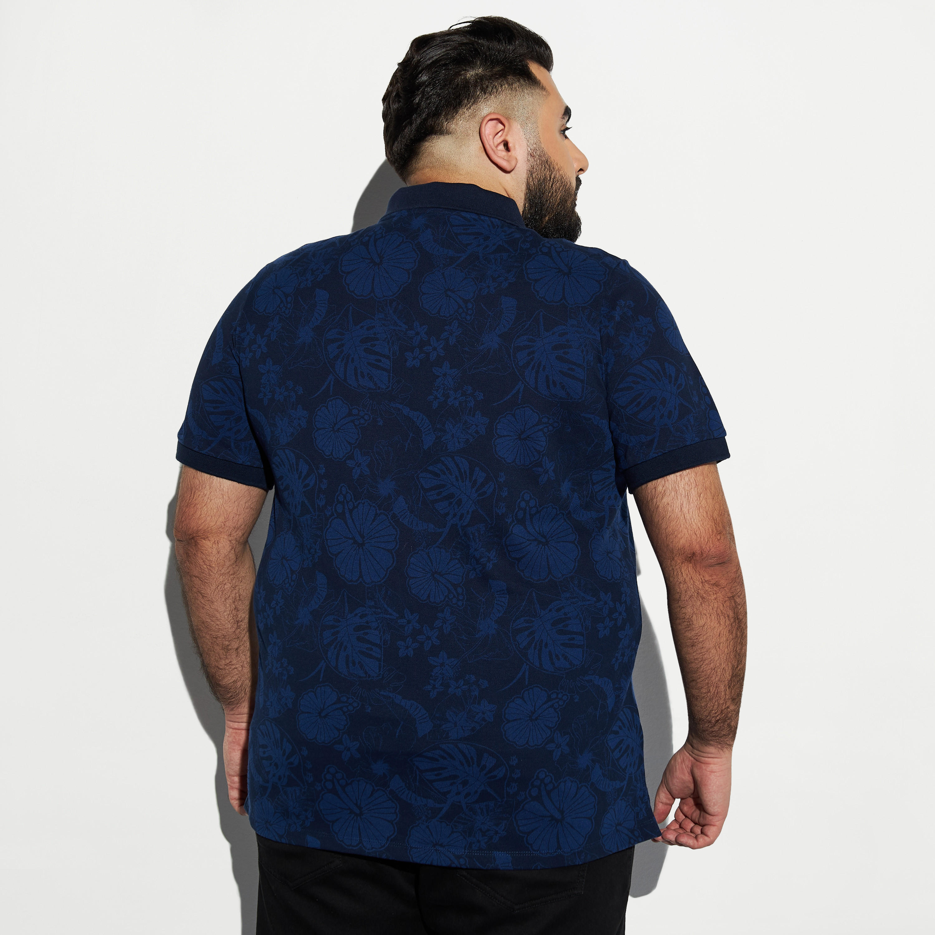 تيشيرت بولو بطبعات استوائية ومقاس كبير-men-clothing-tshirtsandpolos-polos-image-3