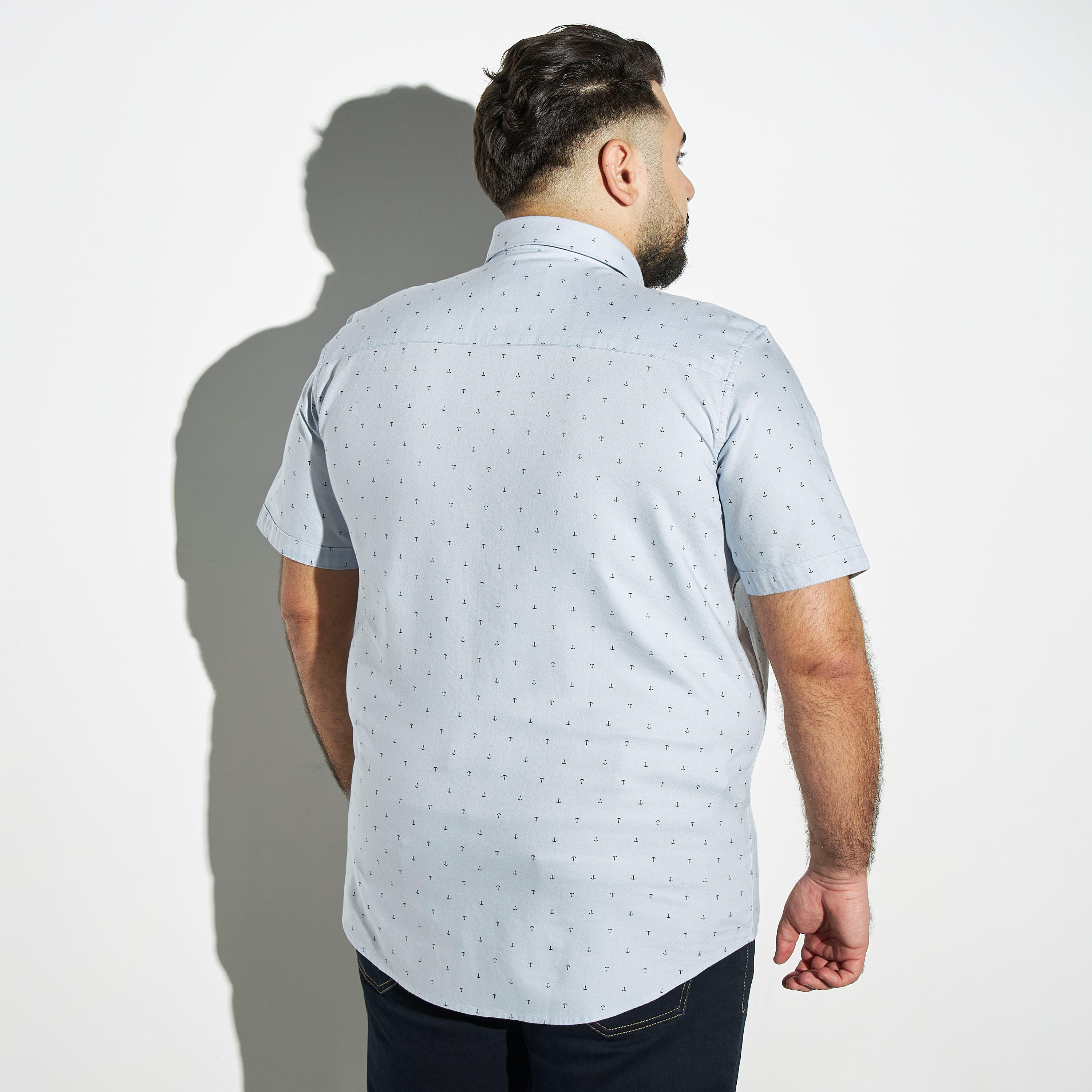 Plus Size All-Over Print Shirt with Short Sleeves-men-clothing-shirts-image-3