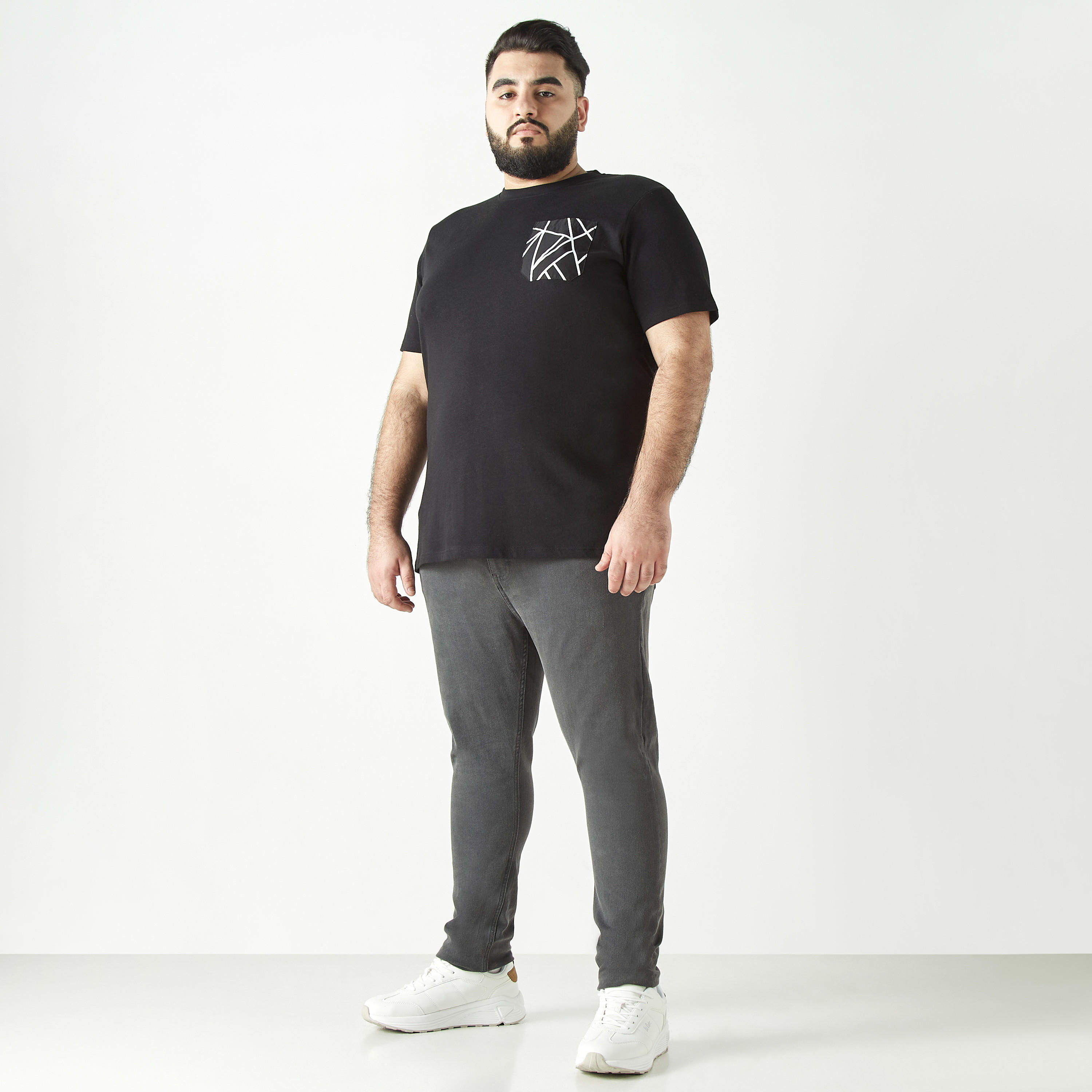 Plus Size Printed Crew Neck T-shirt with Pocket-men-clothing-tshirtsandpolos-tshirts-image-2