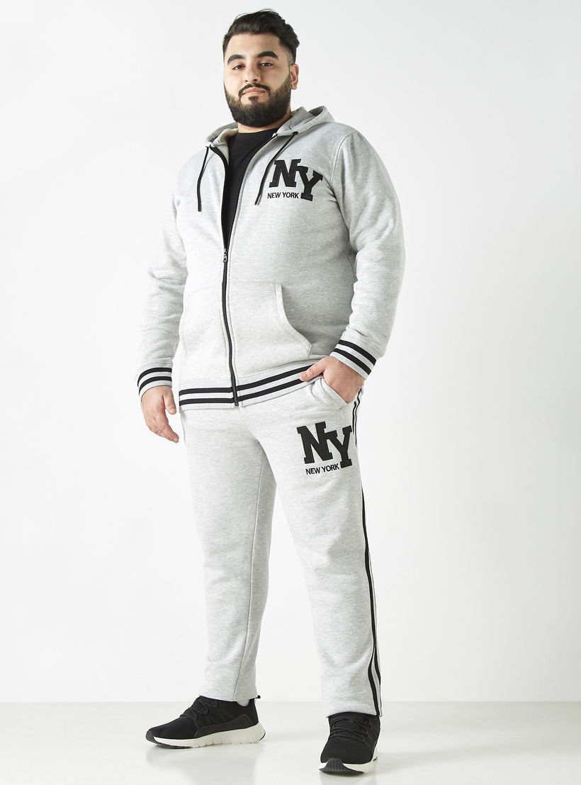Plus Size Embroidered Joggers with Drawstring Closure and Pockets-men-clothing-bottoms-joggers-image-2