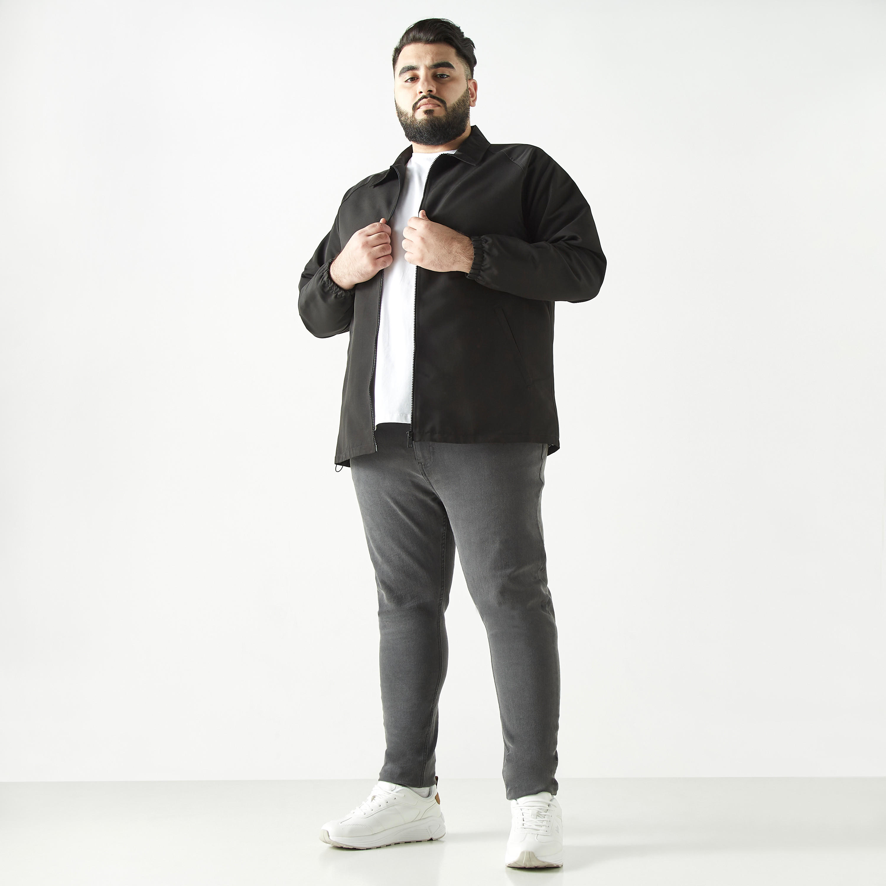 Plus Size Zip Through Jacket with Pockets-men-clothing-jacketsandblazers-jackets-image-2