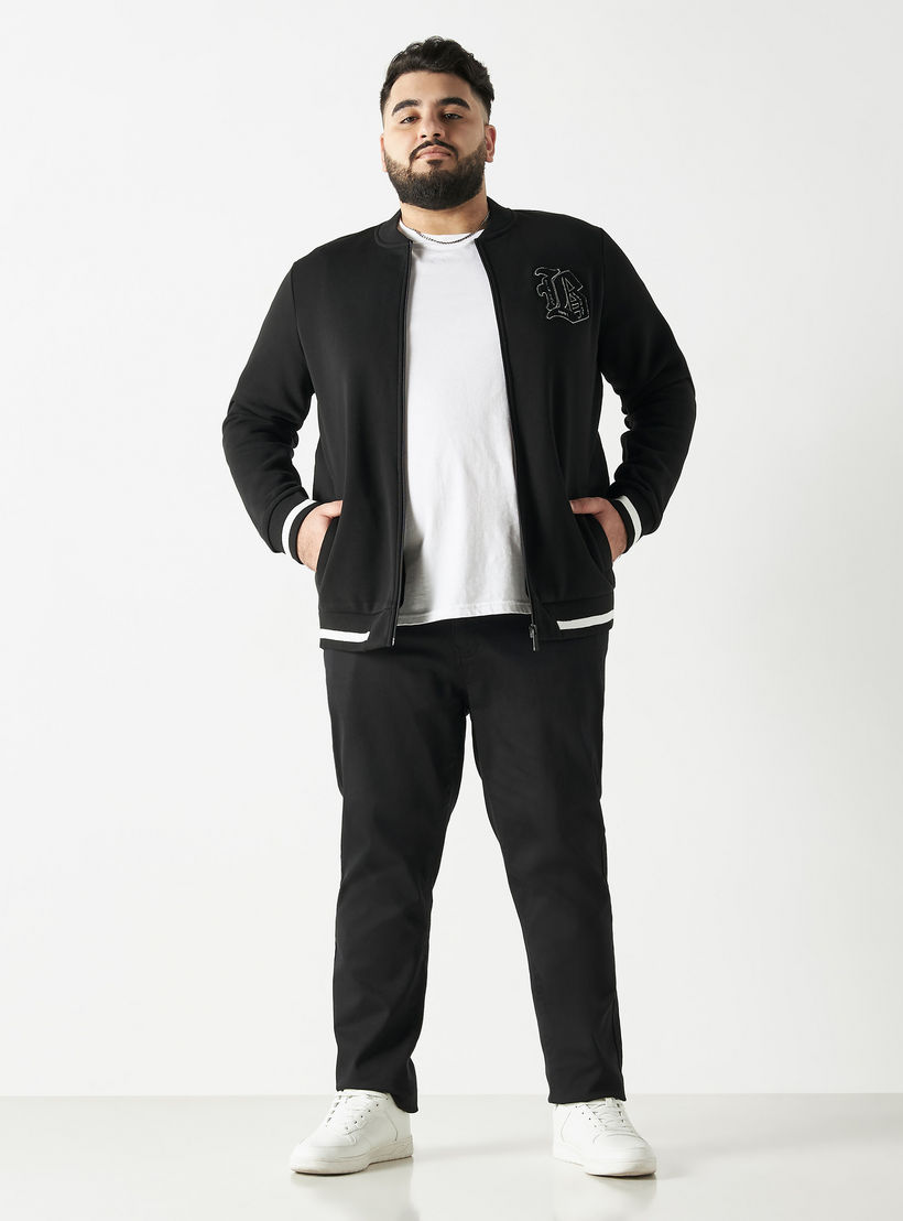 جاكيت مقاس كبير مزين بشعار بوسطن بجيوب وأكمام طويلة-men-clothing-jacketsandblazers-jackets-image-2