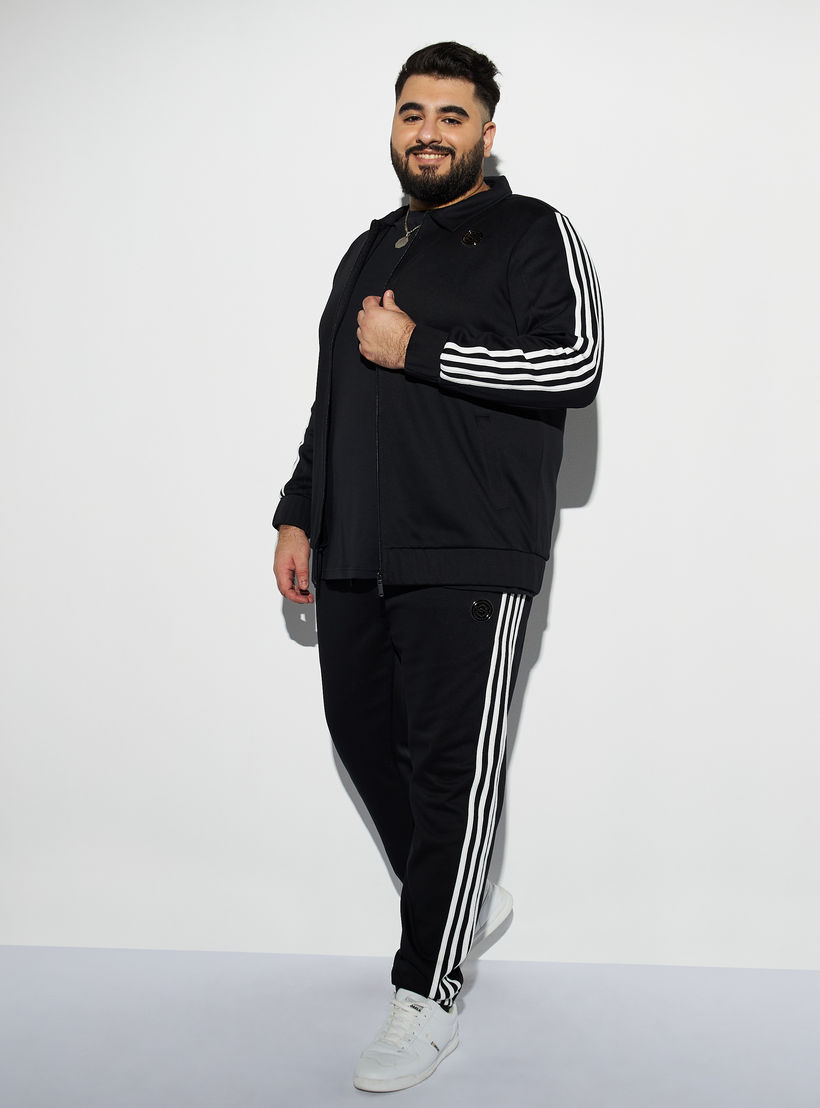Plus Size Solid Joggers with Drawstring Closure and Pockets-men-clothing-bottoms-joggers-image-2