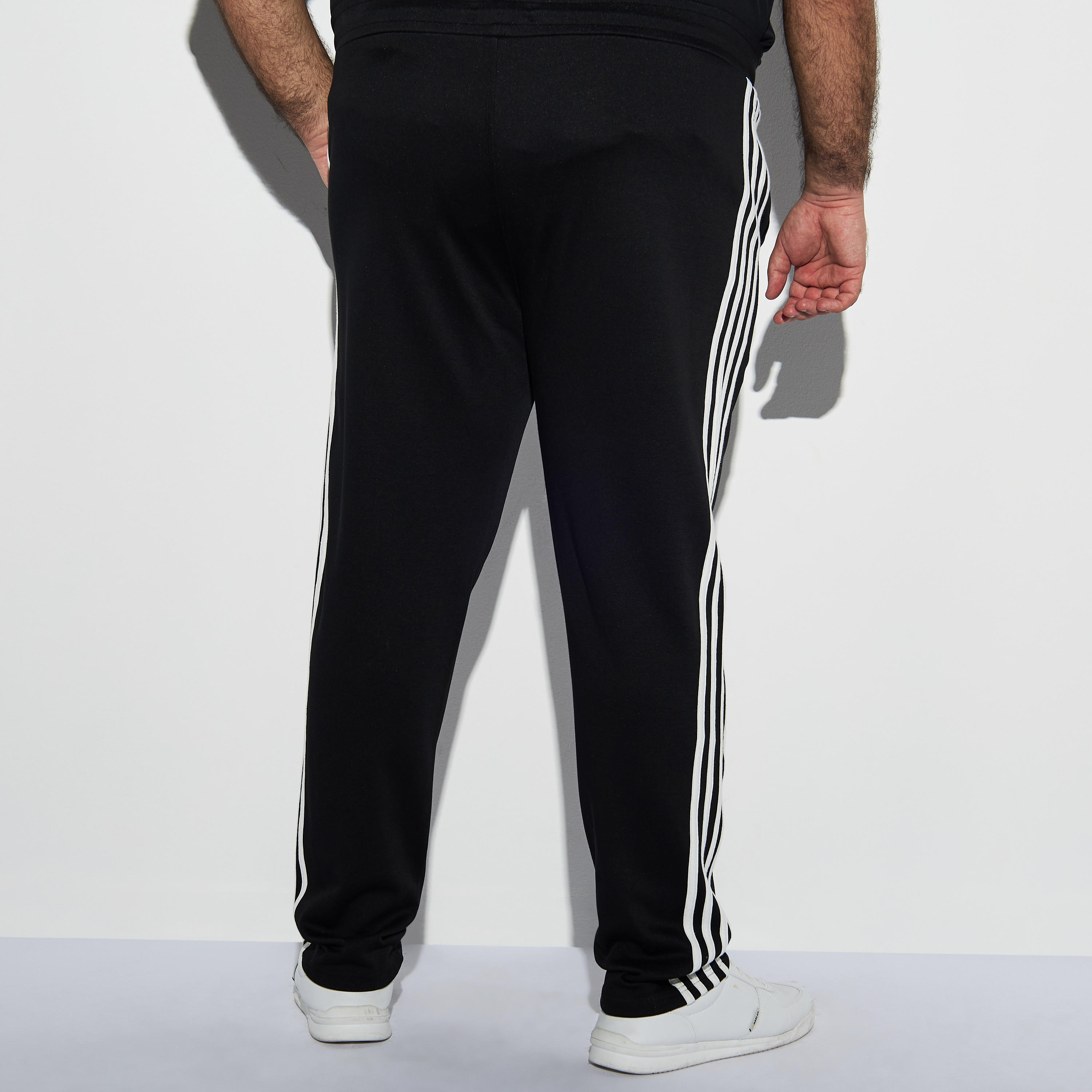 Plus Size Solid Joggers with Drawstring Closure and Pockets-men-clothing-bottoms-joggers-image-4
