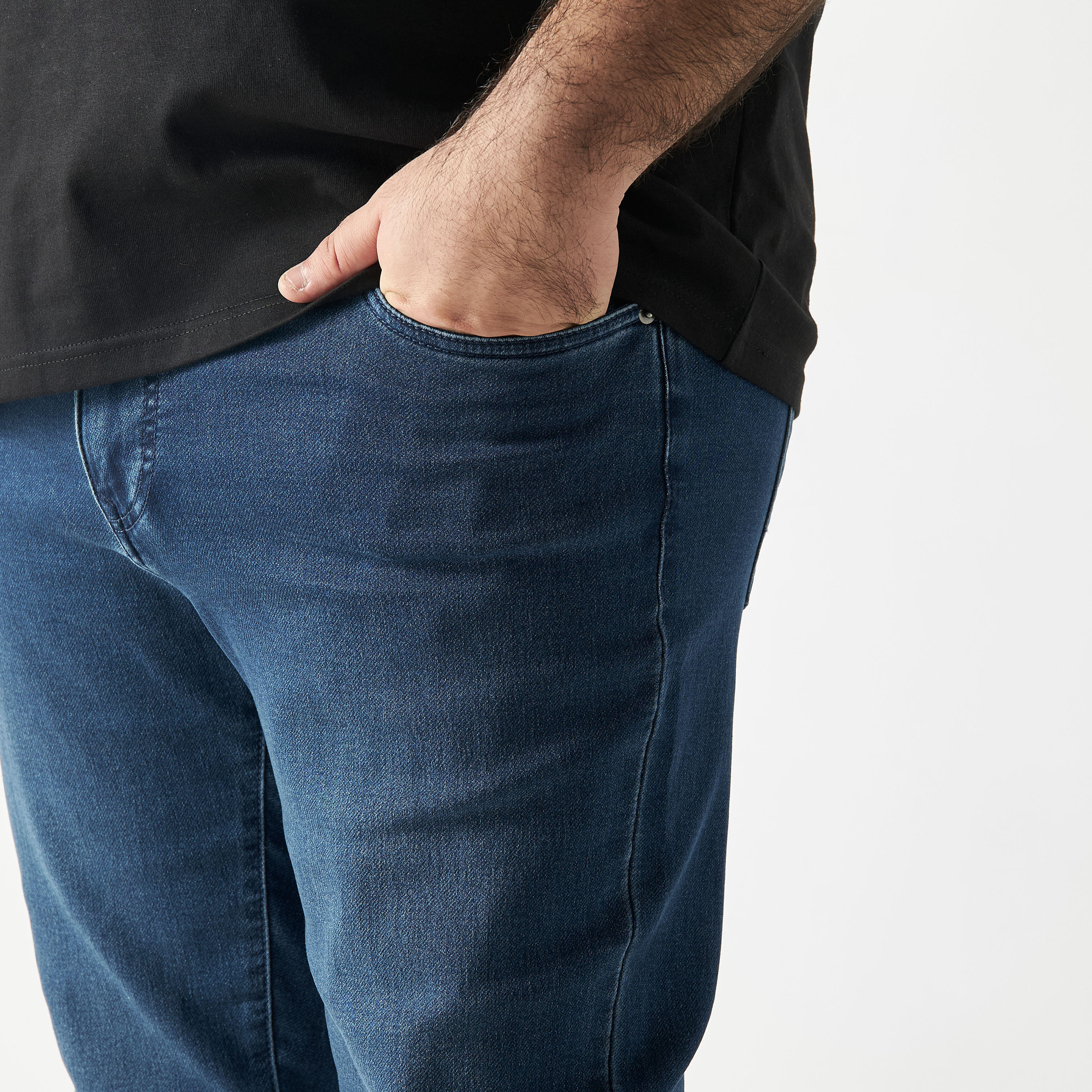 Plus Size Solid Regular Fit Jeans with Pockets-men-clothing-bottoms-jeans-image-4