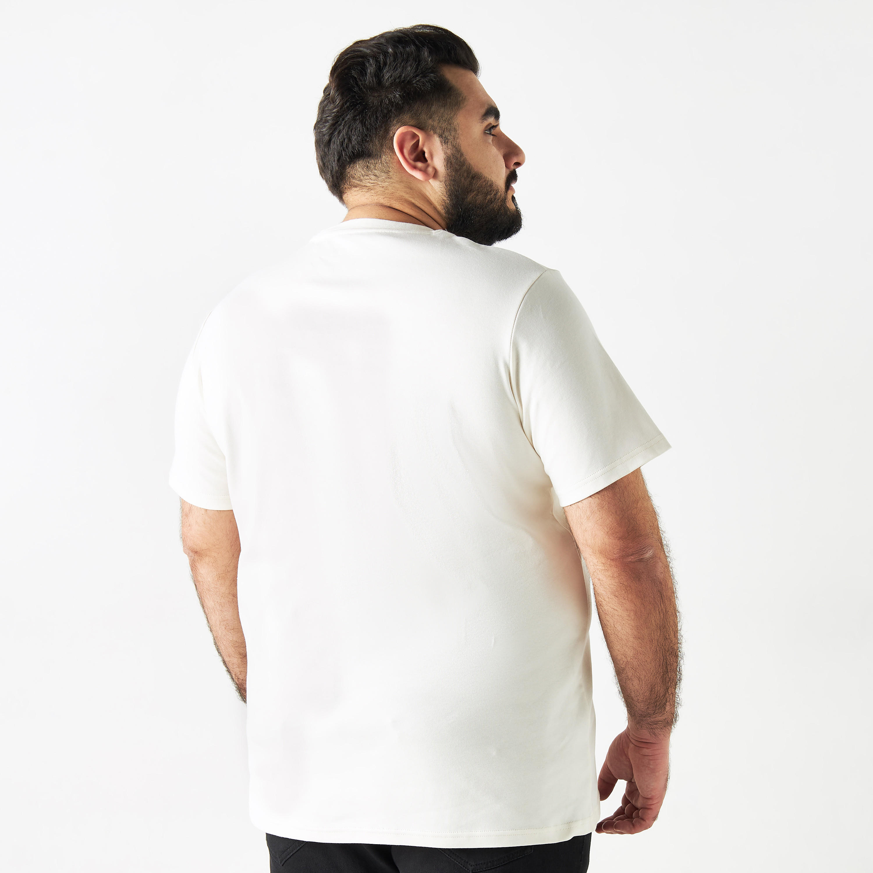 Plus Size Brooklyn Text Print T-shirt with Crew Neck and Short Sleeves-men-clothing-tshirtsandpolos-tshirts-image-3