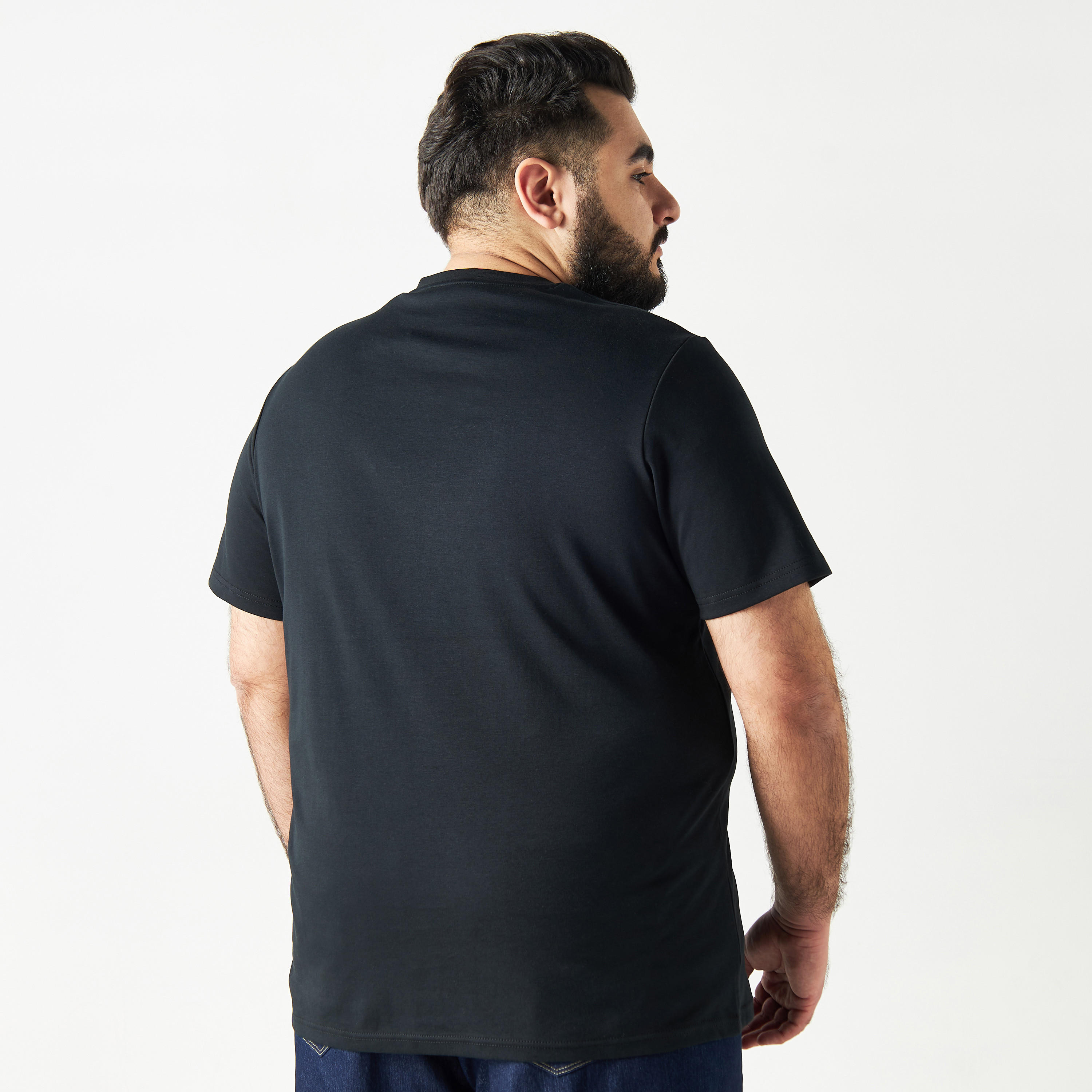Plus Size Brooklyn Text Print T-shirt with Crew Neck and Short Sleeves-men-clothing-tshirtsandpolos-tshirts-image-7