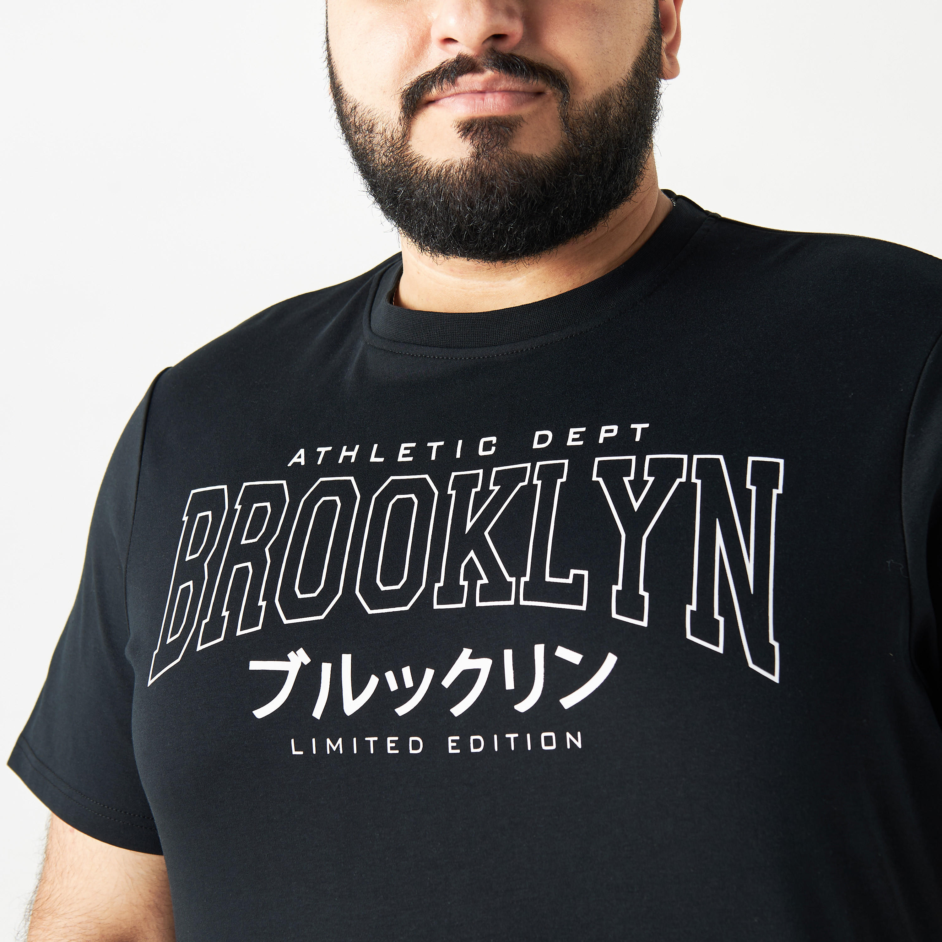 Plus Size Brooklyn Text Print T-shirt with Crew Neck and Short Sleeves-men-clothing-tshirtsandpolos-tshirts-image-8