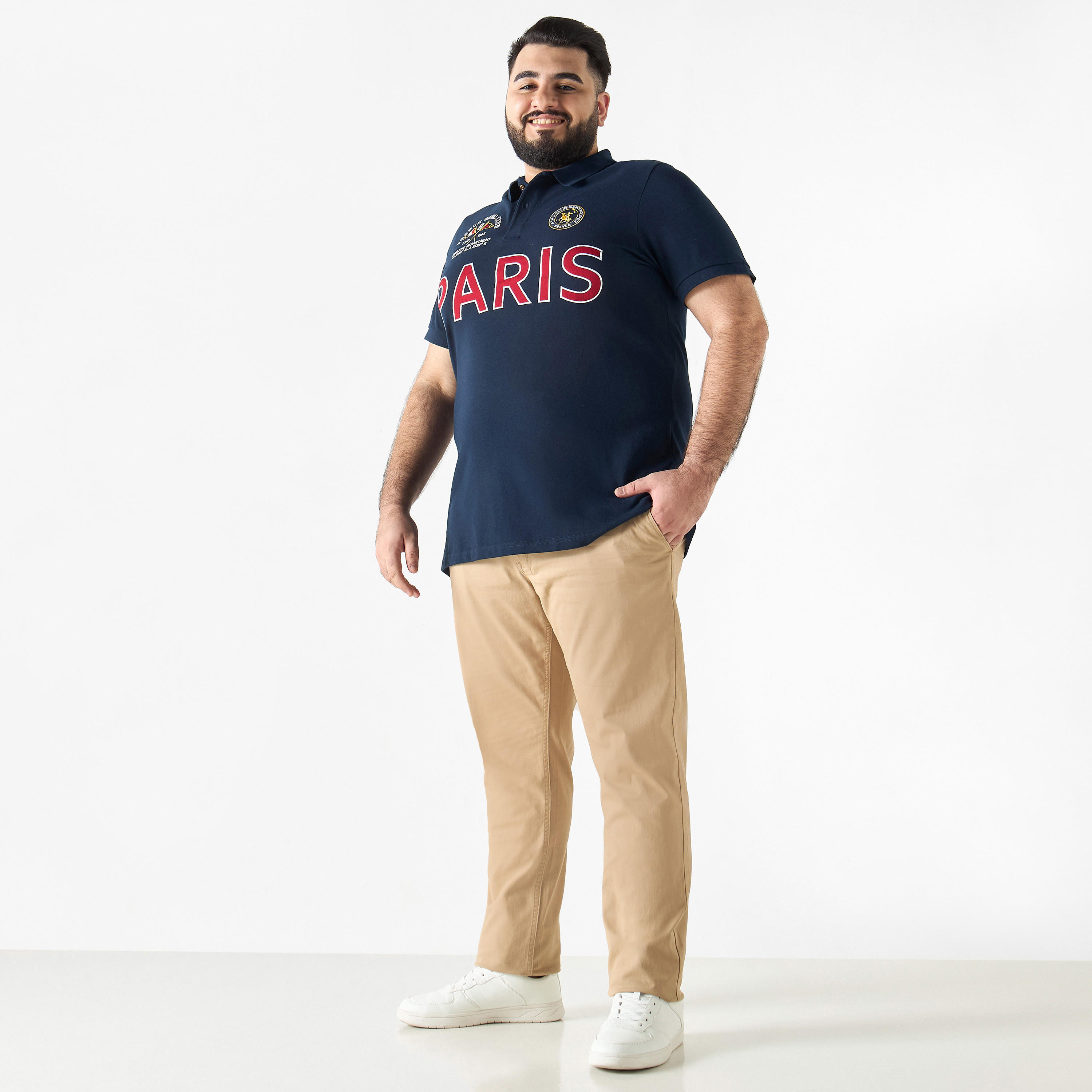 تيشيرت بولو مقاس كبير بأكمام قصيرة وطبعات-men-clothing-tshirtsandpolos-polos-image-6
