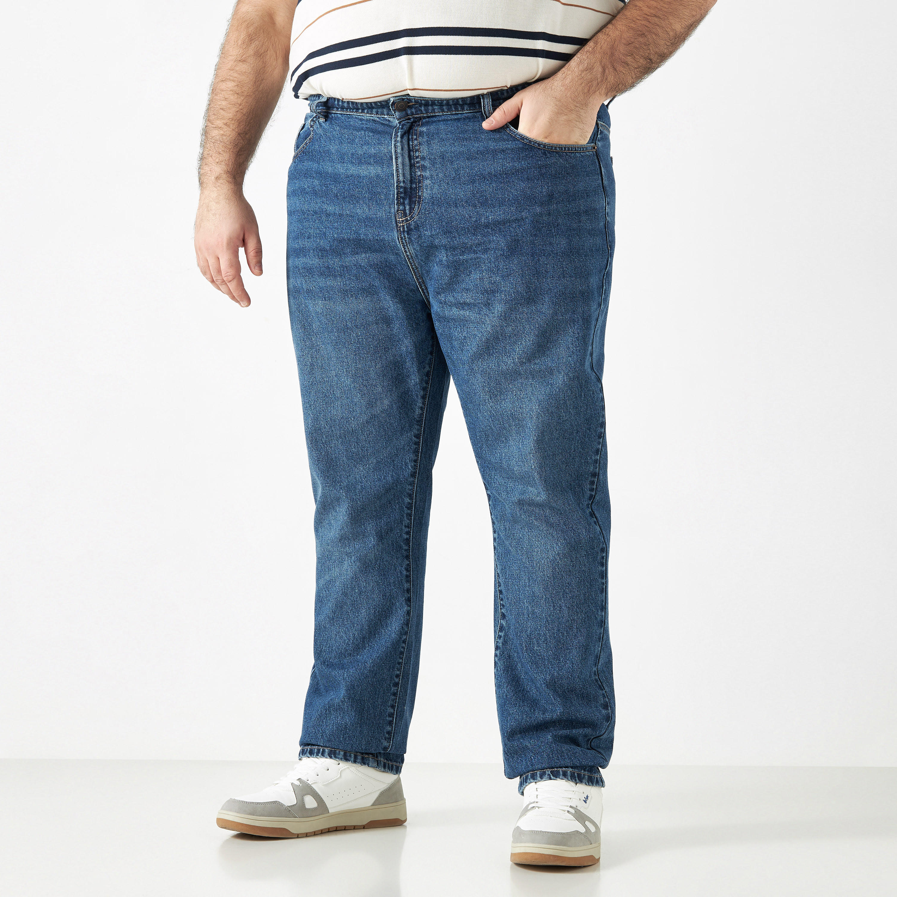 Plus Size Jeans with Pockets-men-clothing-bottoms-jeans-image-1