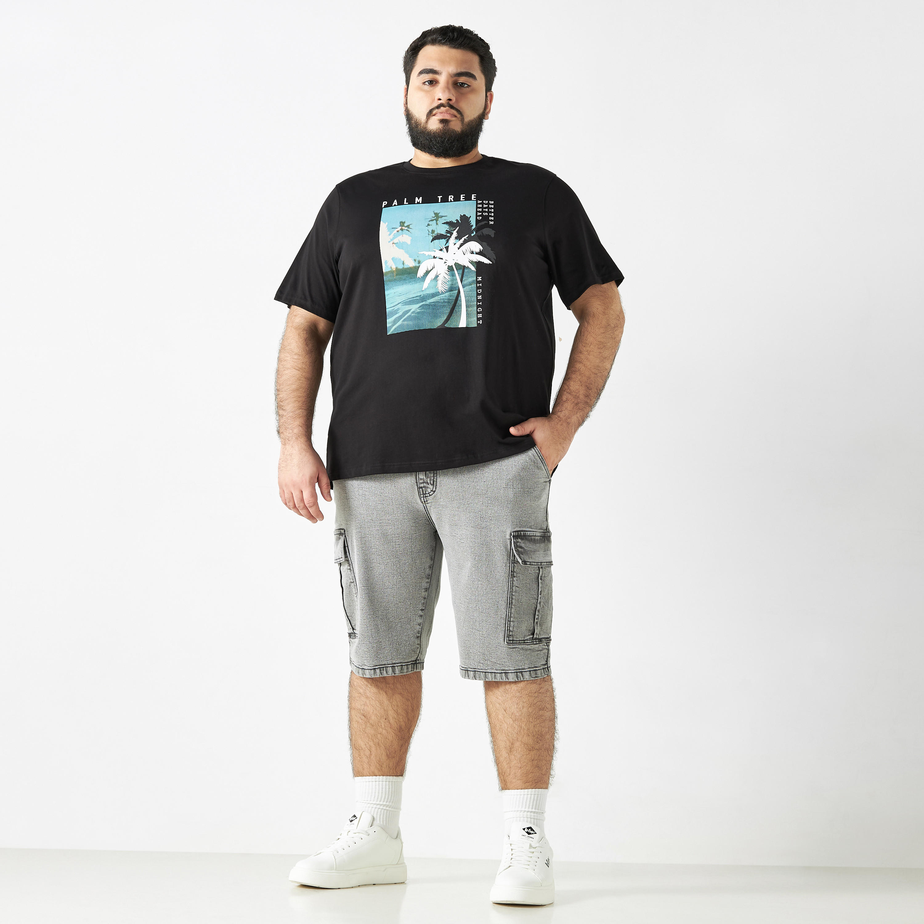 Plus Size Cargo Shorts with Pockets-men-clothing-bottoms-shorts-image-2