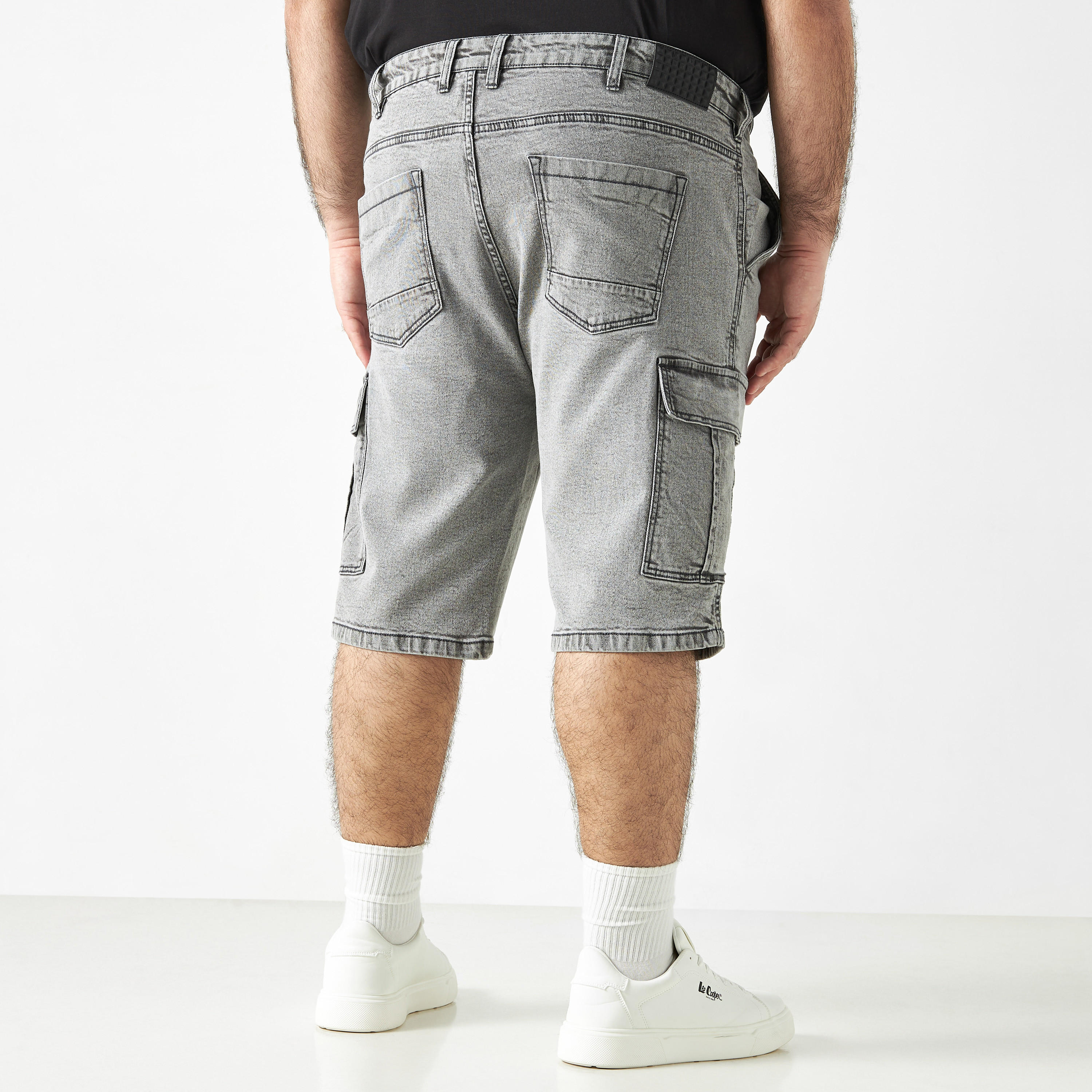 Plus Size Cargo Shorts with Pockets-men-clothing-bottoms-shorts-image-3