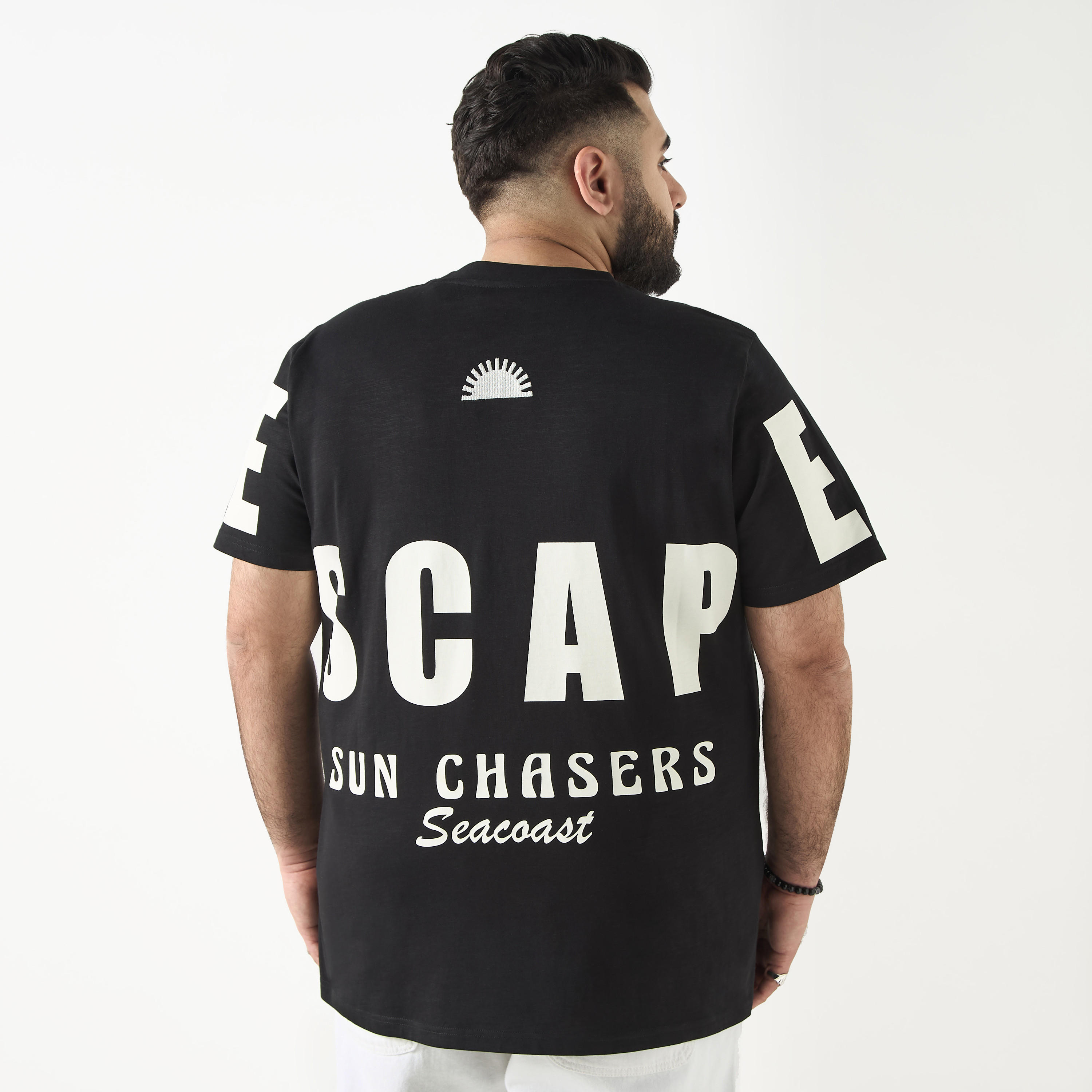 Plus Size Graphic Print Crew Neck T-shirt with Short Sleeves-men-clothing-tshirtsandpolos-tshirts-image-1