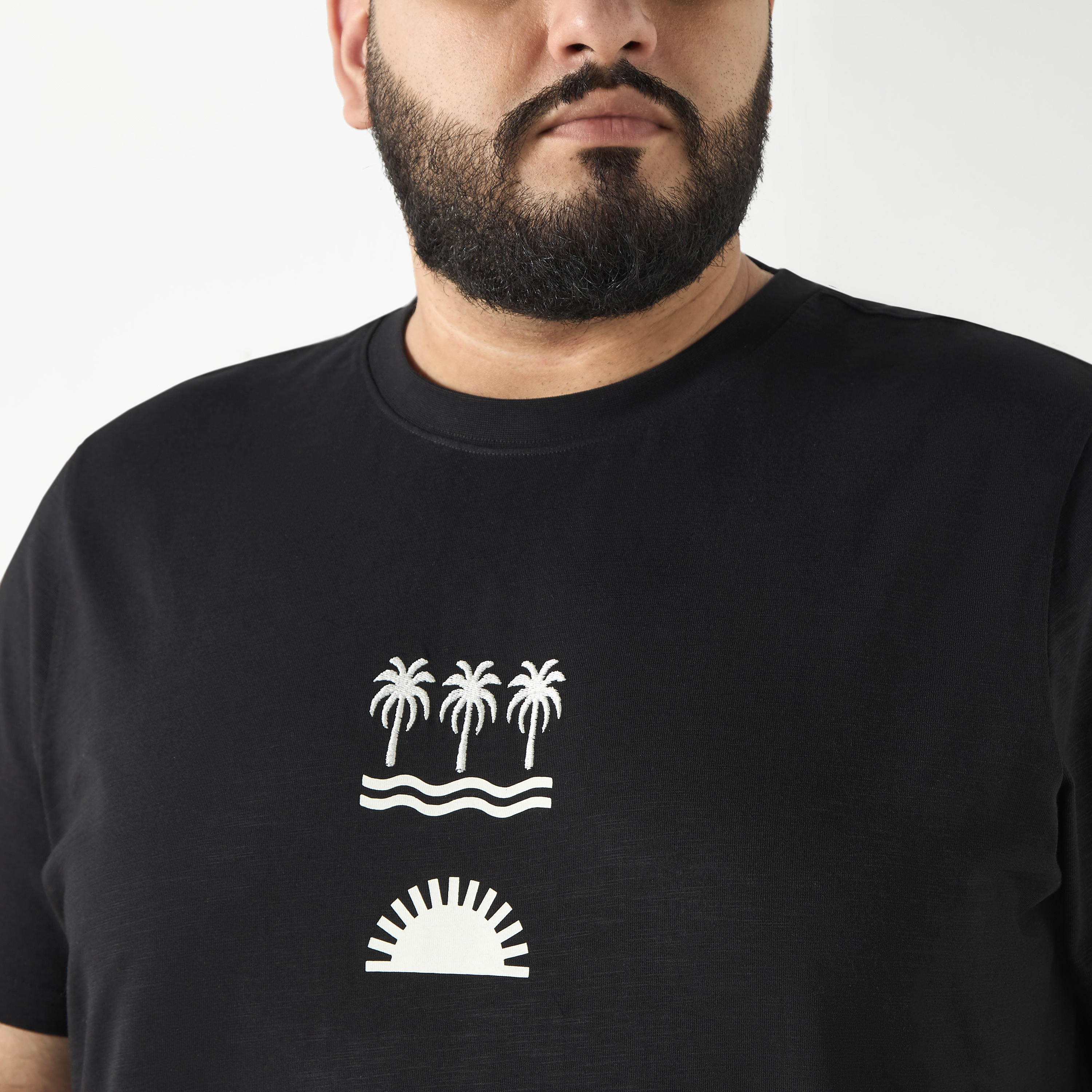 Plus Size Graphic Print Crew Neck T-shirt with Short Sleeves-men-clothing-tshirtsandpolos-tshirts-image-4