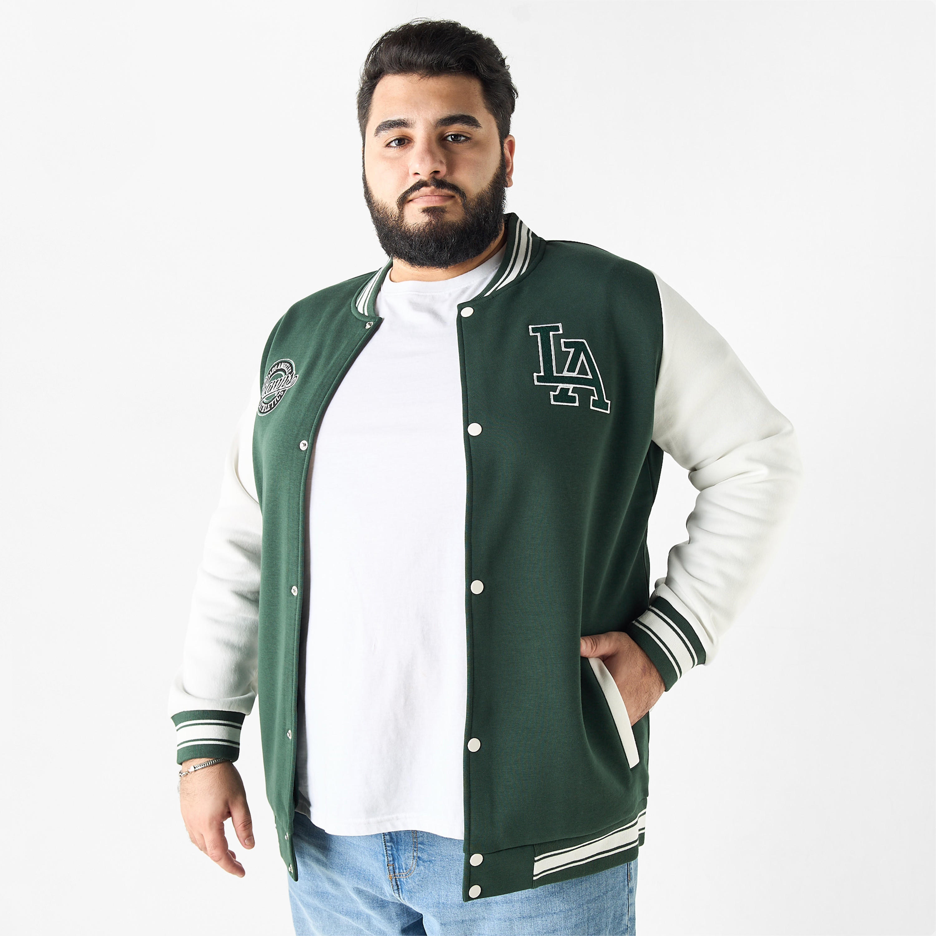 Plus Size Embroidered Varsity Jacket with Long Sleeves and Pockets-men-clothing-jacketsandblazers-jackets-image-1